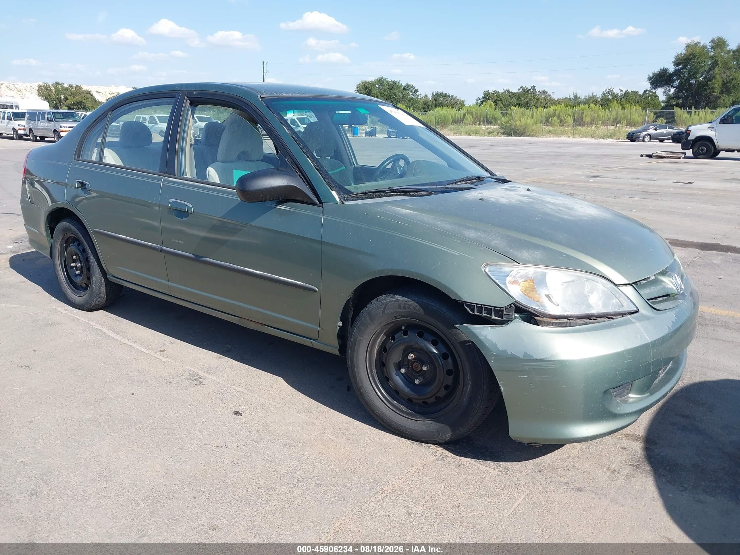 2004 Honda Civic Lx Green vin: 2HGES16554H541086