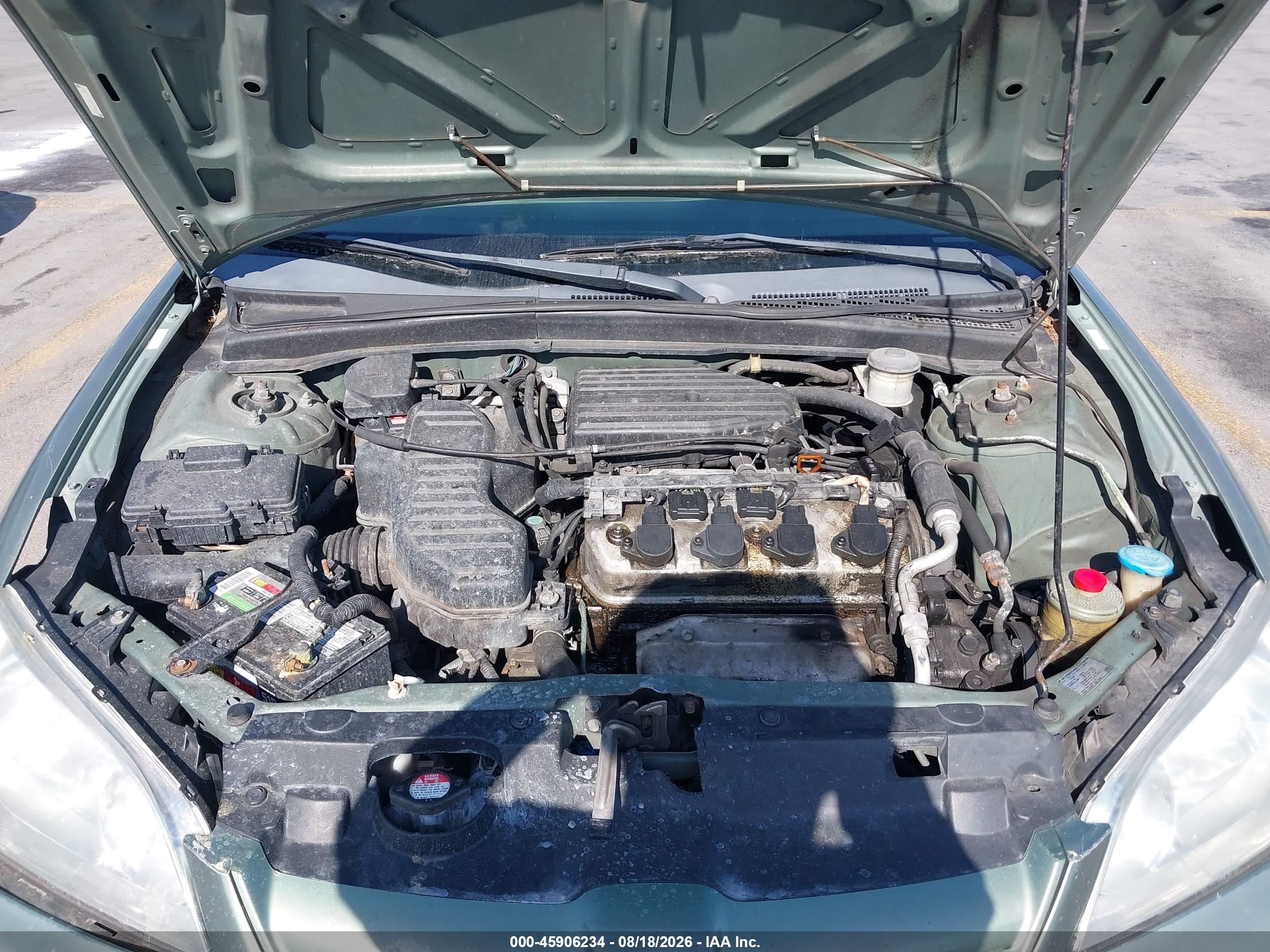 2004 Honda Civic Lx Green vin: 2HGES16554H541086