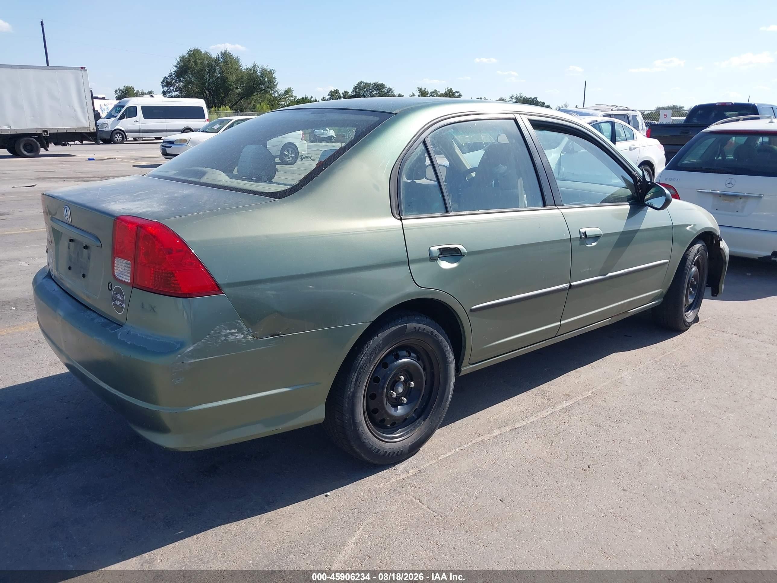 2004 Honda Civic Lx Green vin: 2HGES16554H541086
