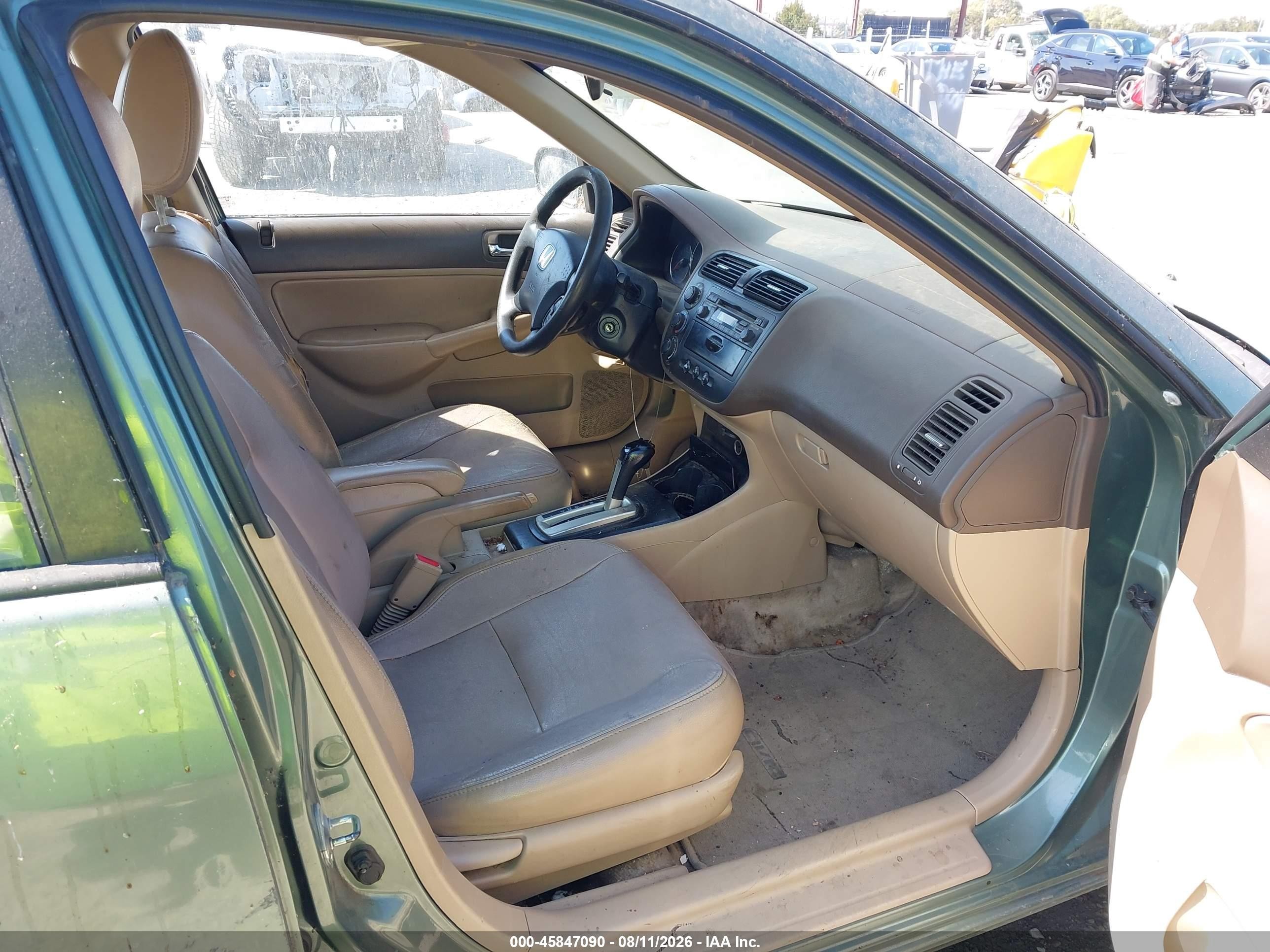 2004 Honda Civic Lx Green vin: 2HGES16554H546711
