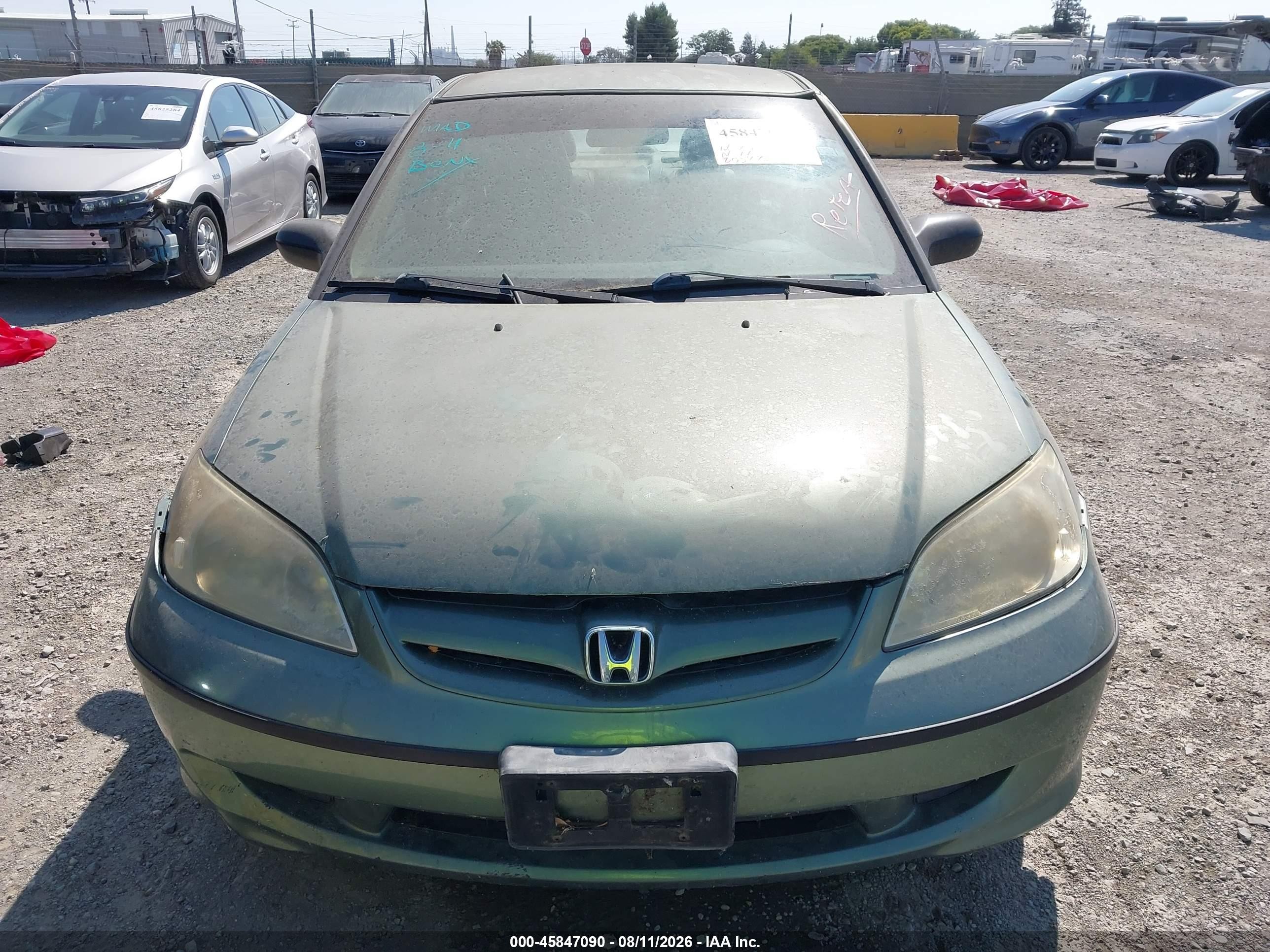 2004 Honda Civic Lx Green vin: 2HGES16554H546711
