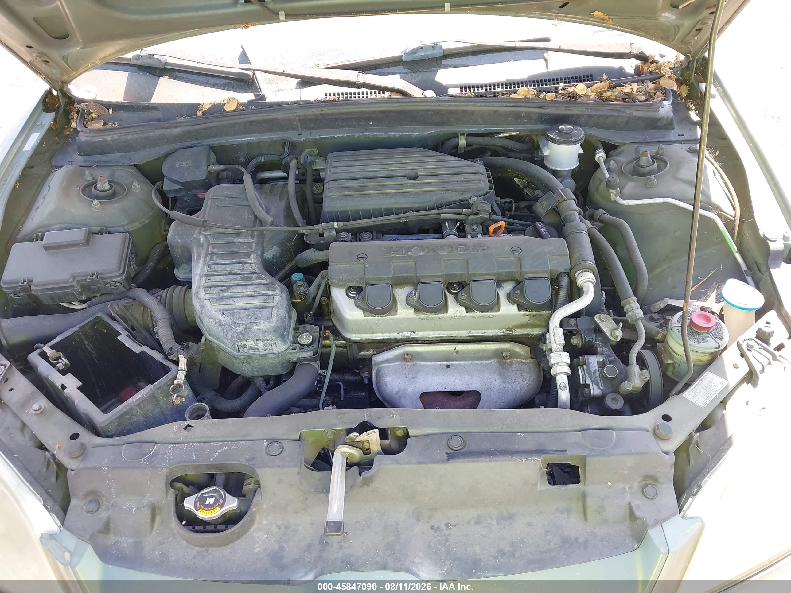 2004 Honda Civic Lx Green vin: 2HGES16554H546711