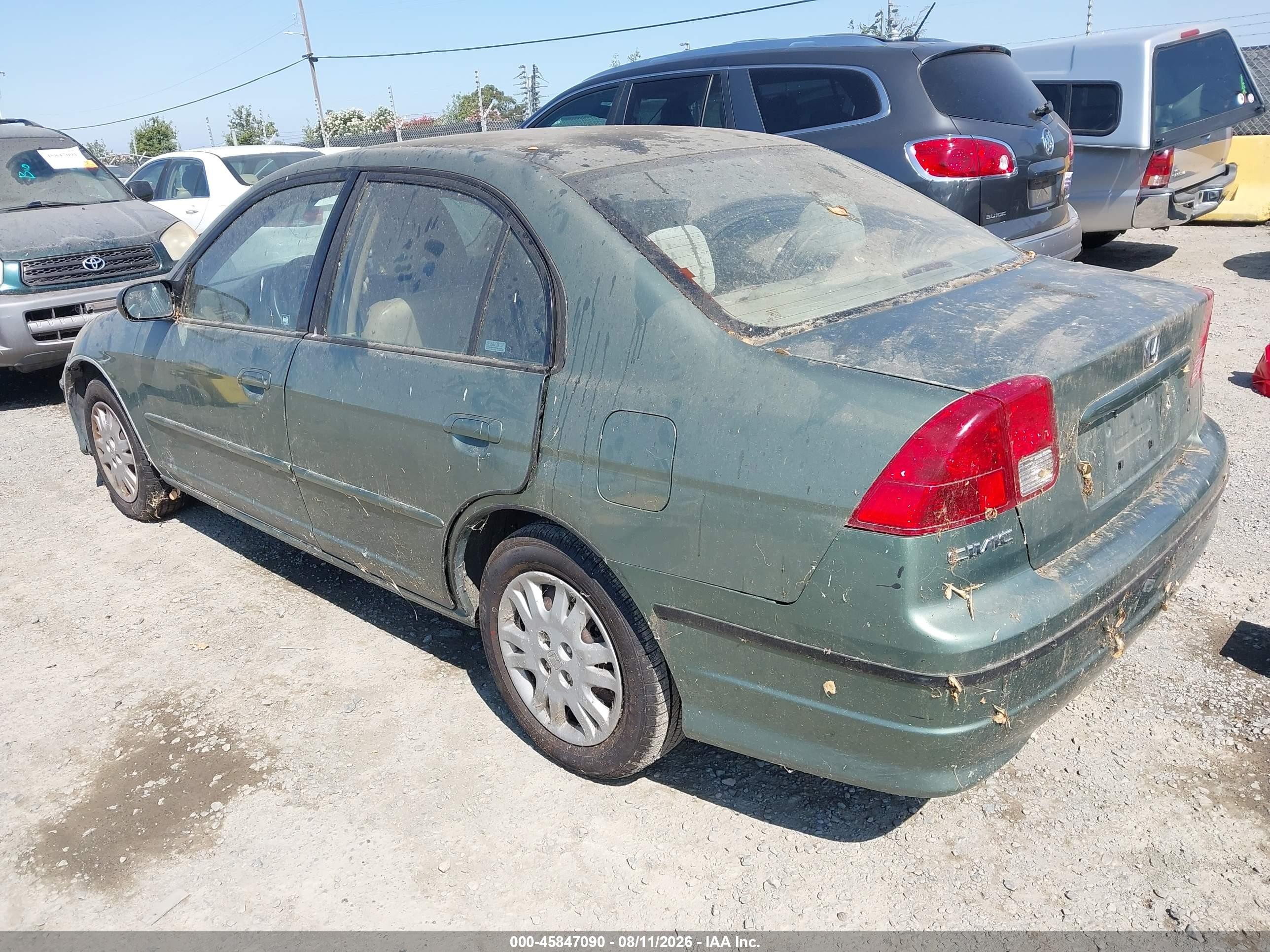2004 Honda Civic Lx Green vin: 2HGES16554H546711