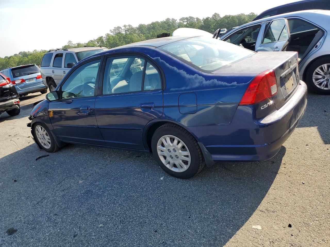 2004 Honda Civic Lx Синий vin: 2HGES16554H572600