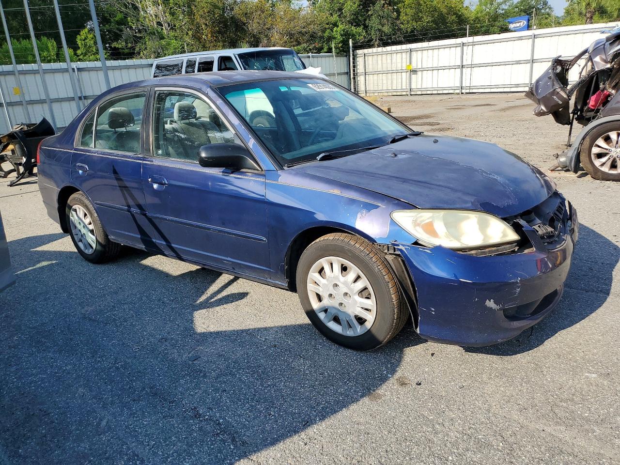 2004 Honda Civic Lx Синий vin: 2HGES16554H572600