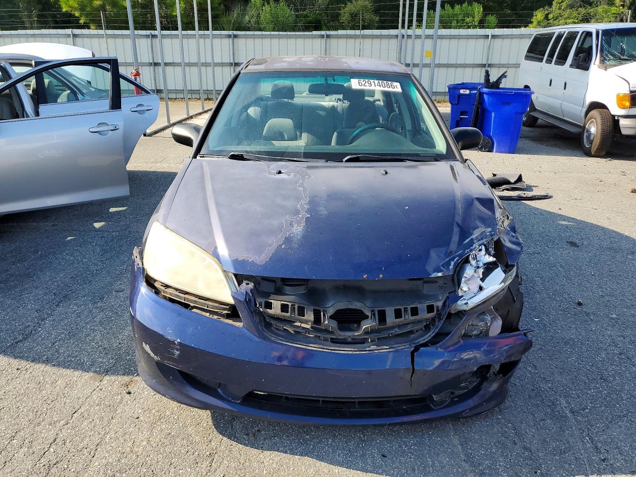 2004 Honda Civic Lx Синий vin: 2HGES16554H572600