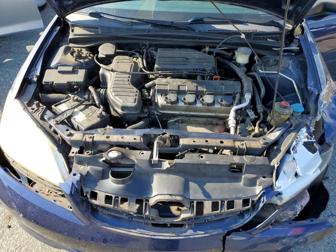 2004 Honda Civic Lx Синий vin: 2HGES16554H572600
