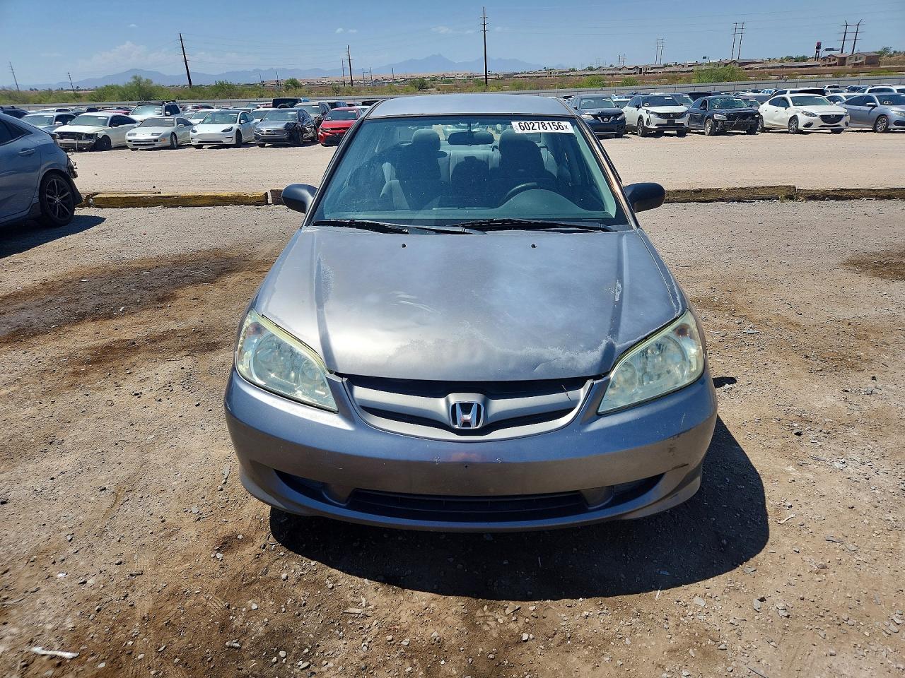 2004 Honda Civic Lx Silver vin: 2HGES16554H582236
