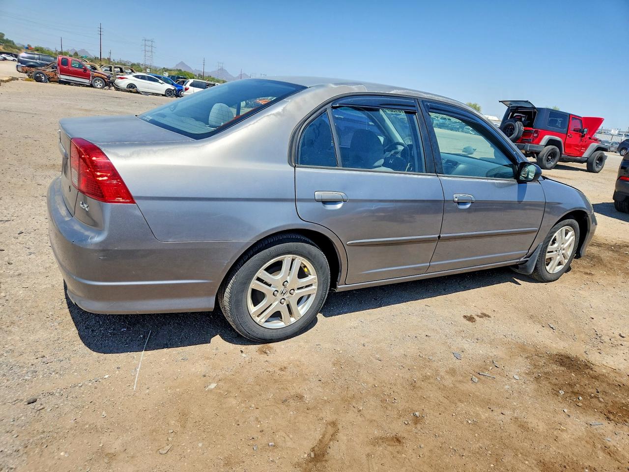 2004 Honda Civic Lx Silver vin: 2HGES16554H582236