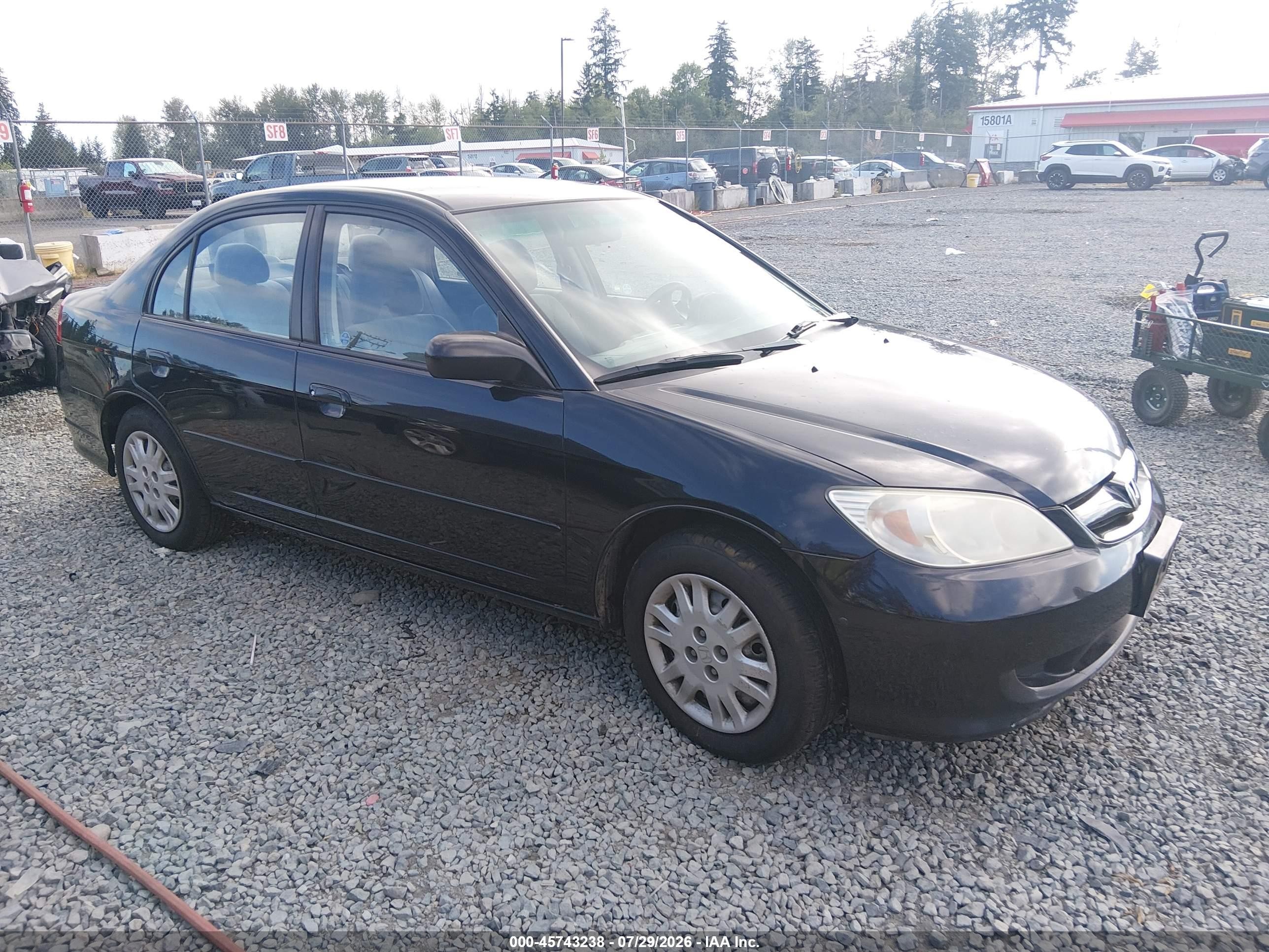 2004 Honda Civic Lx Black vin: 2HGES16554H584150
