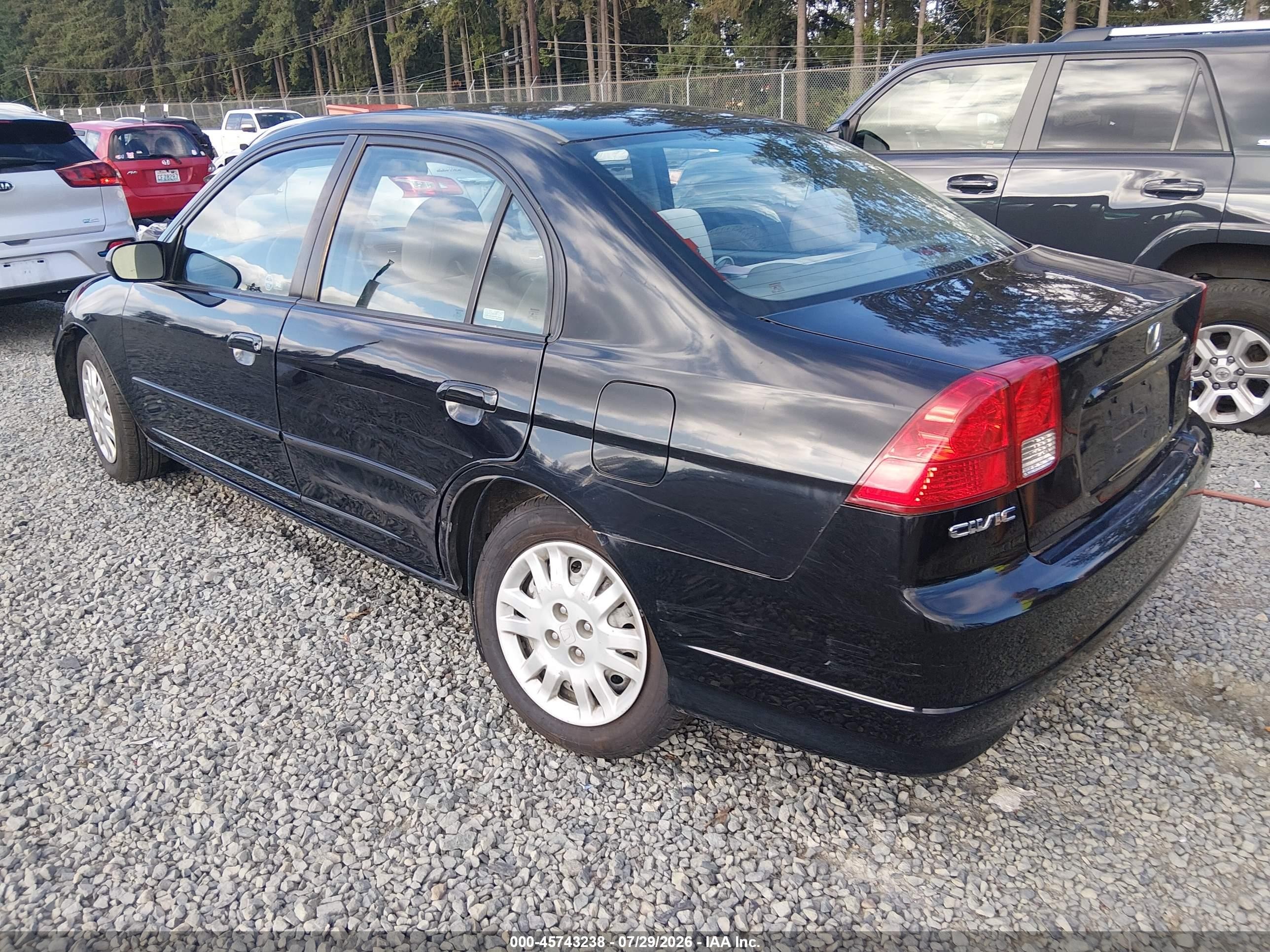 2004 Honda Civic Lx Black vin: 2HGES16554H584150