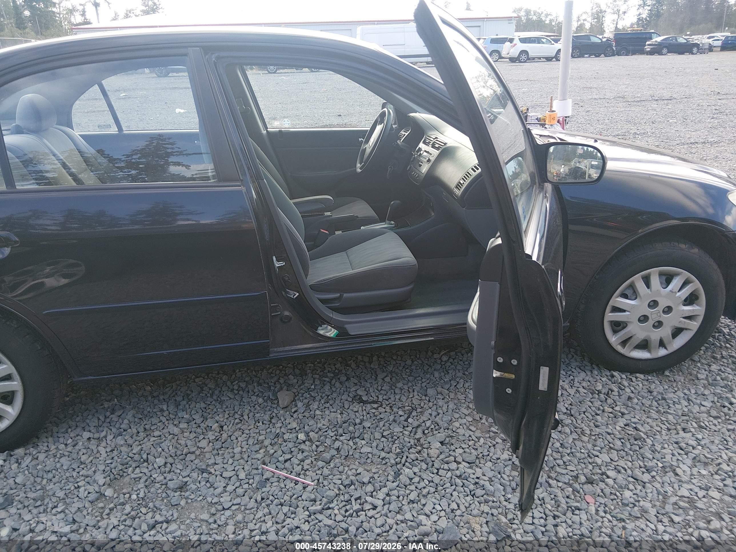 2004 Honda Civic Lx Black vin: 2HGES16554H584150