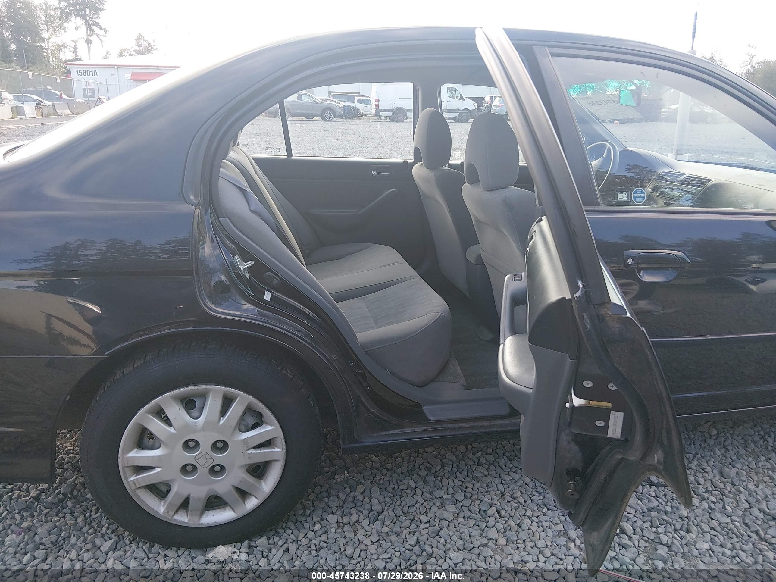 2004 Honda Civic Lx Black vin: 2HGES16554H584150