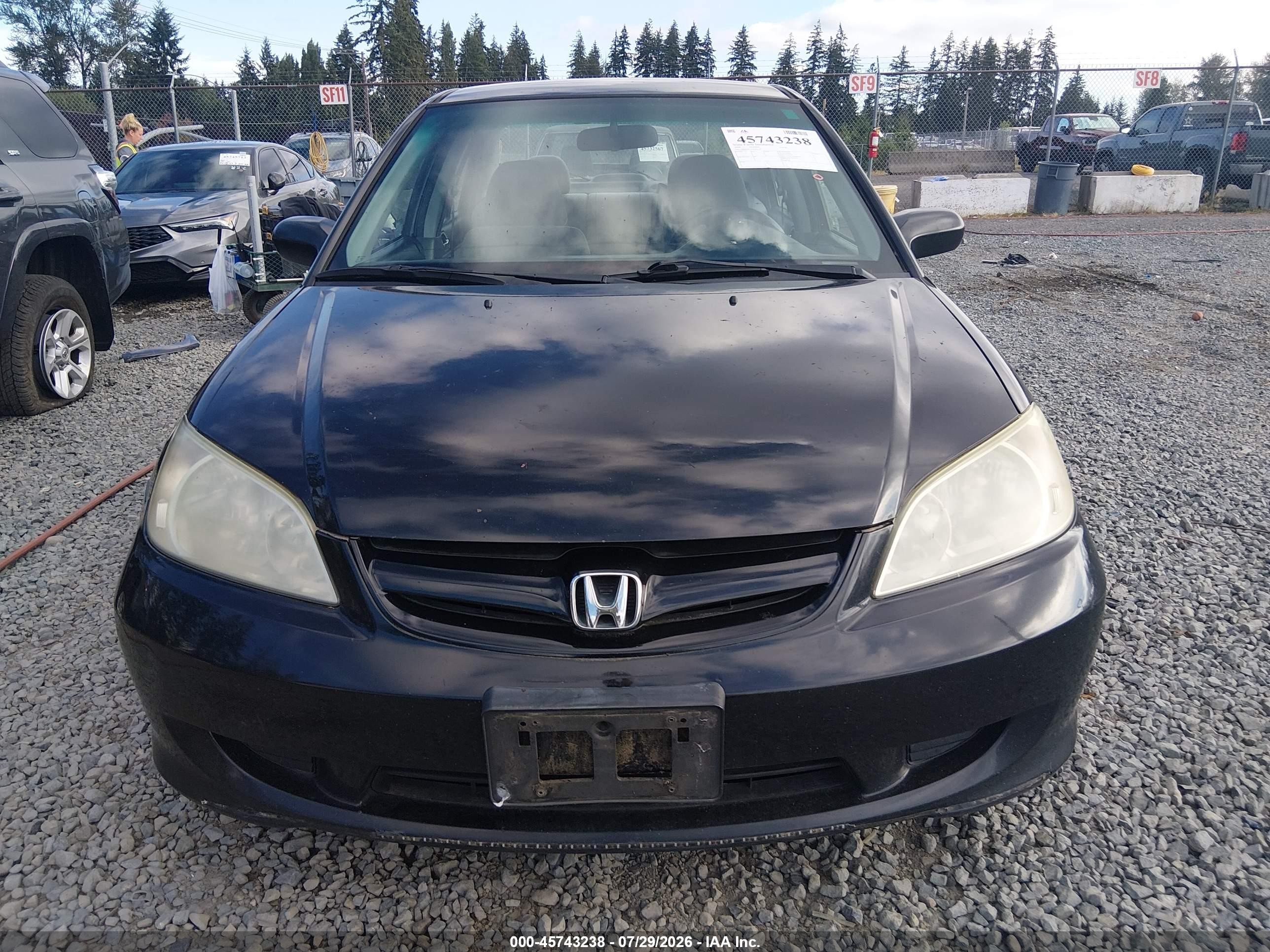 2004 Honda Civic Lx Black vin: 2HGES16554H584150