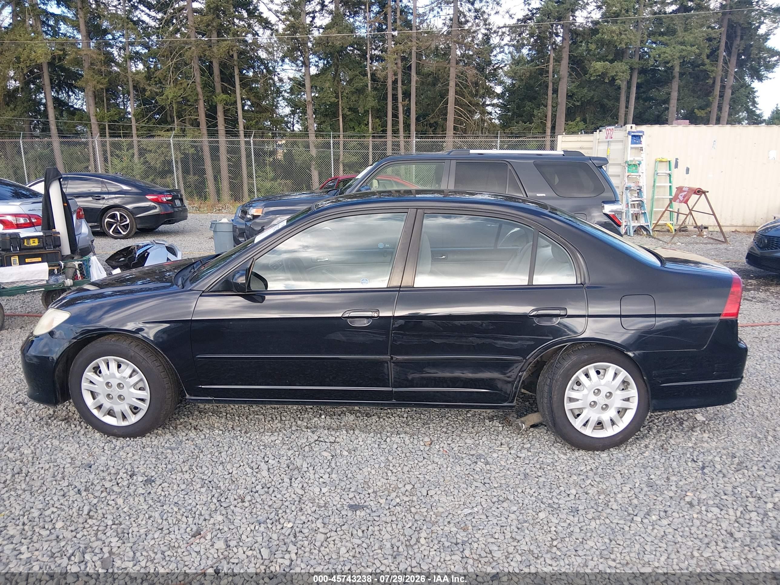2004 Honda Civic Lx Black vin: 2HGES16554H584150