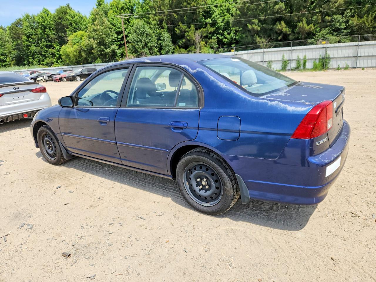 2004 Honda Civic Lx Blue vin: 2HGES16554H587890