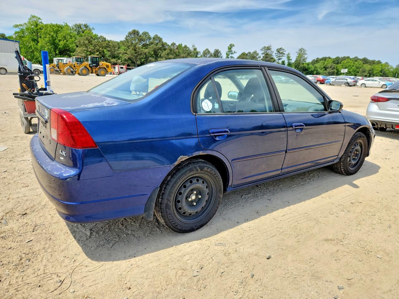 2004 Honda Civic Lx Blue vin: 2HGES16554H587890