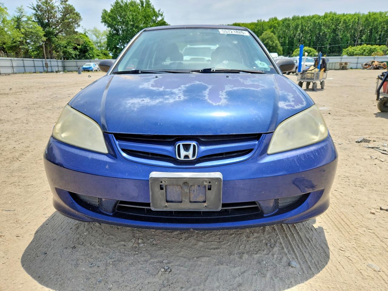 2004 Honda Civic Lx Blue vin: 2HGES16554H587890