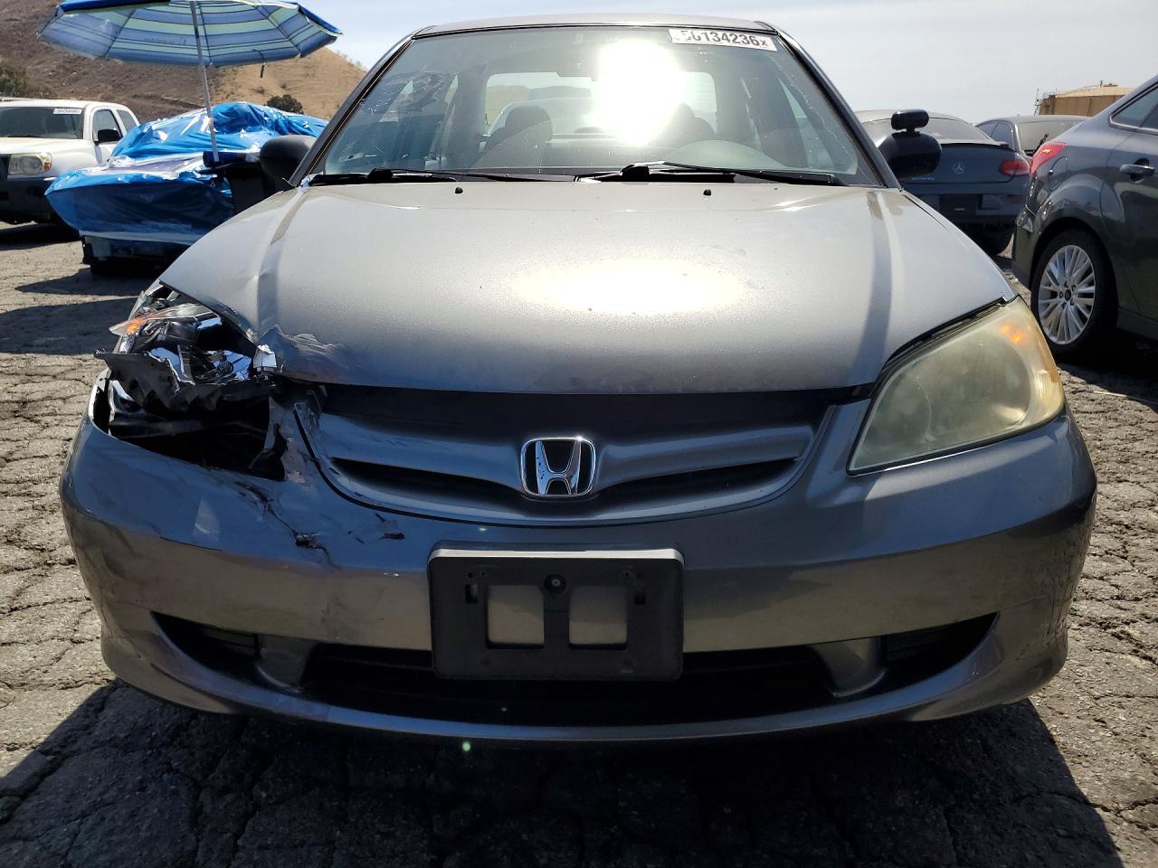 2004 Honda Civic Lx Silver vin: 2HGES16554H607345