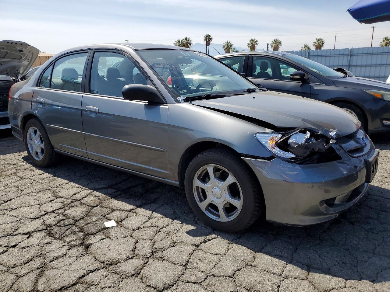 2004 Honda Civic Lx Silver vin: 2HGES16554H607345
