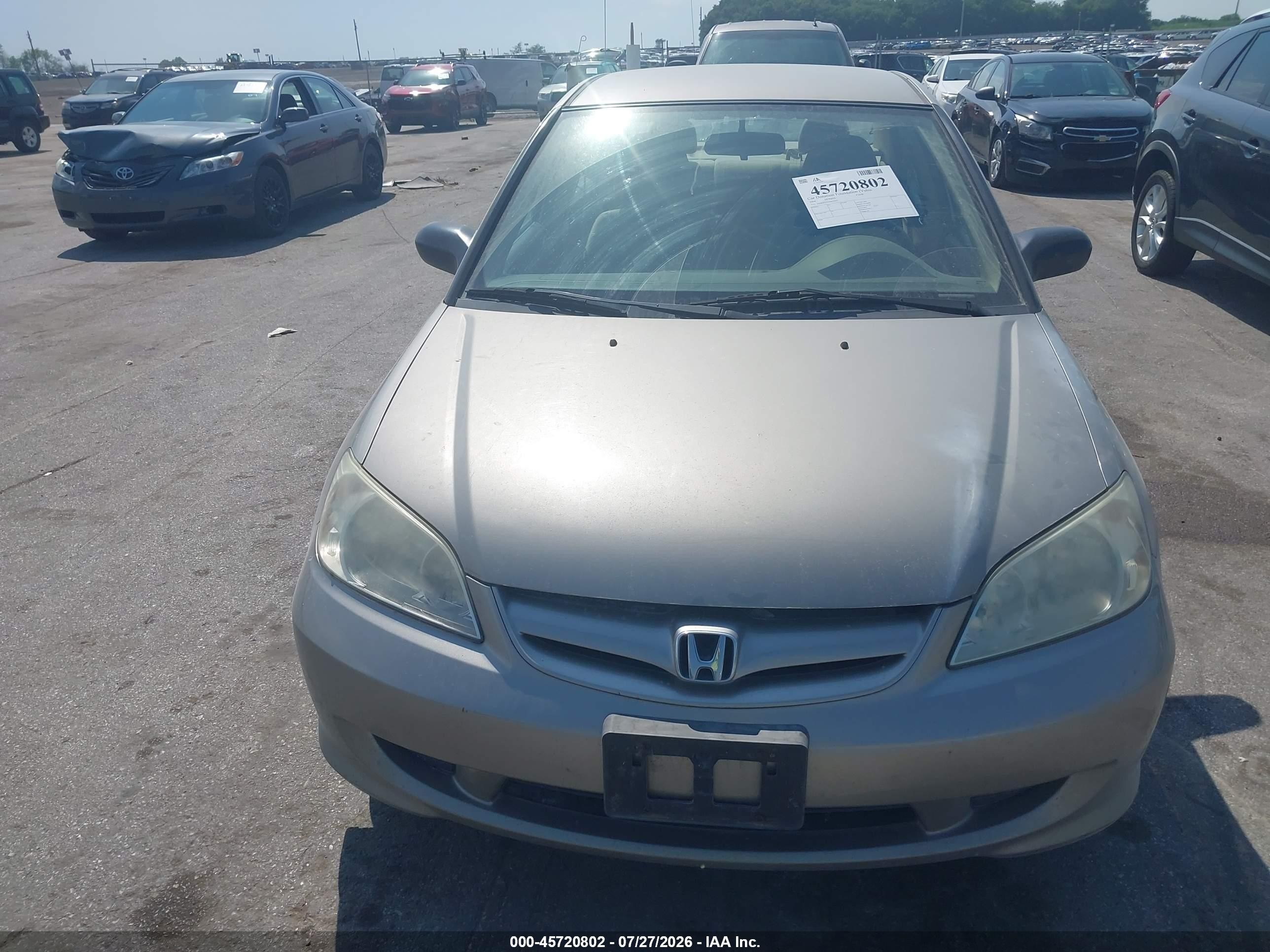 2004 Honda Civic Lx Beige vin: 2HGES16554H622976