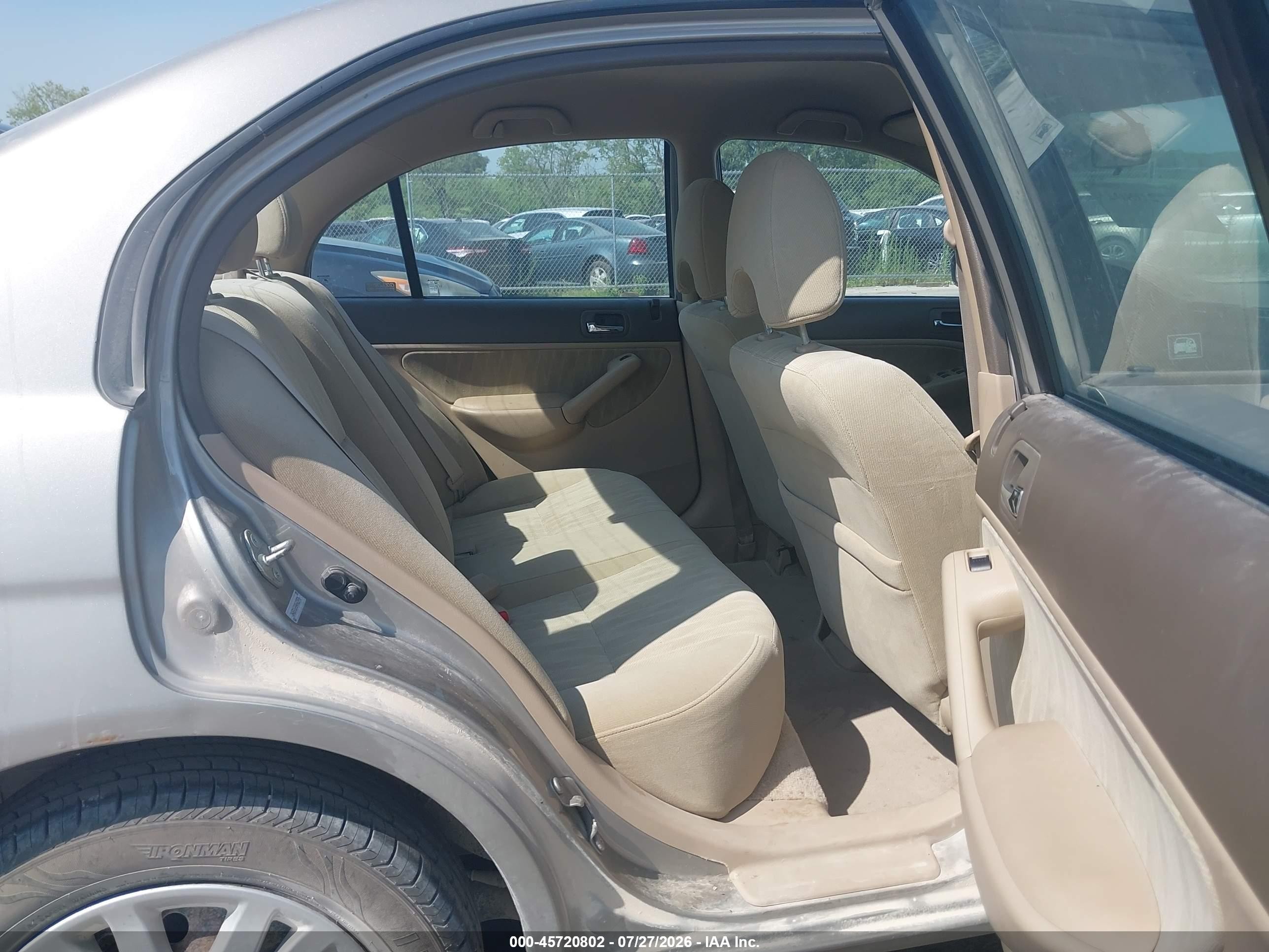 2004 Honda Civic Lx Beige vin: 2HGES16554H622976