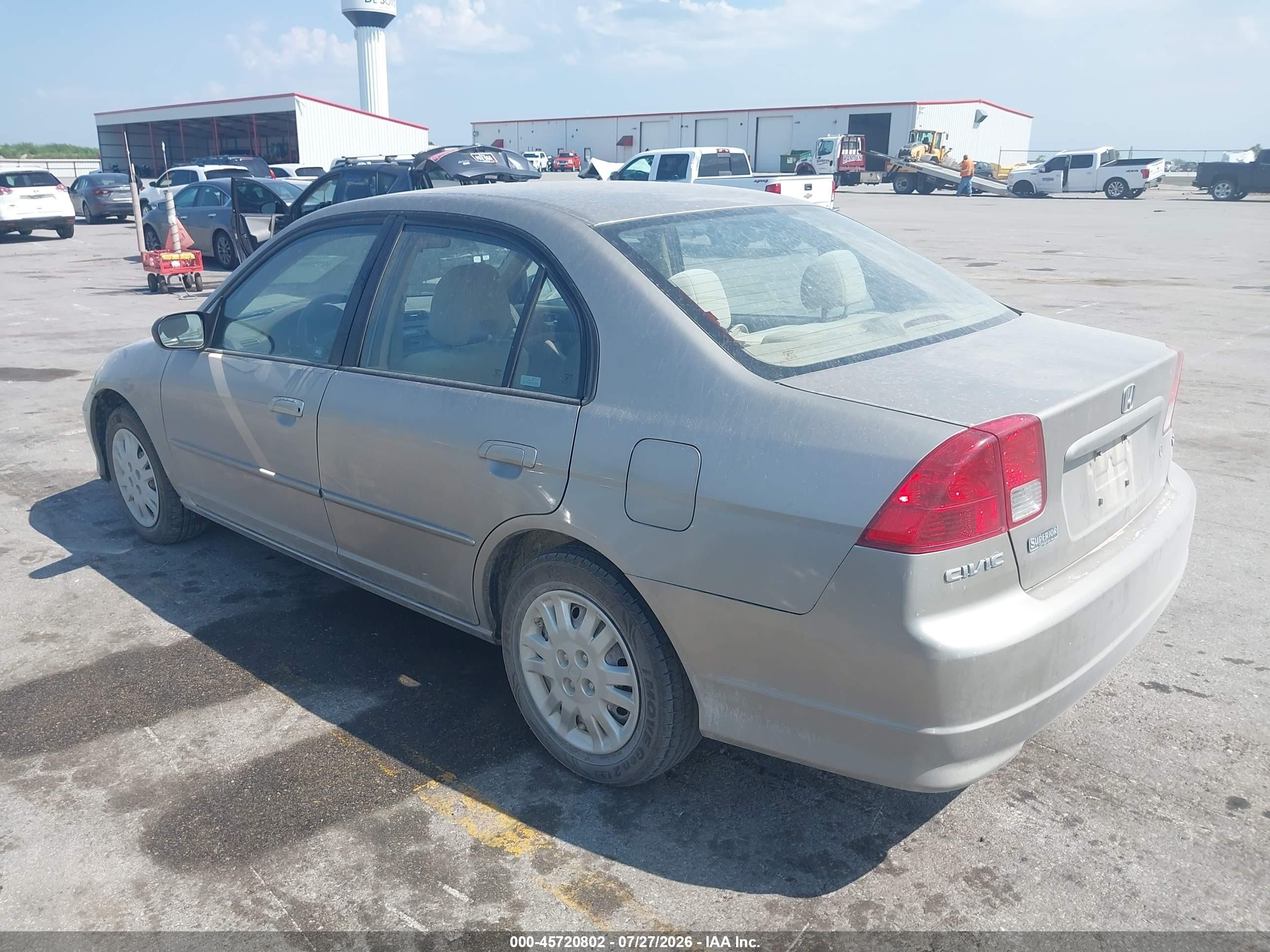 2004 Honda Civic Lx Beige vin: 2HGES16554H622976