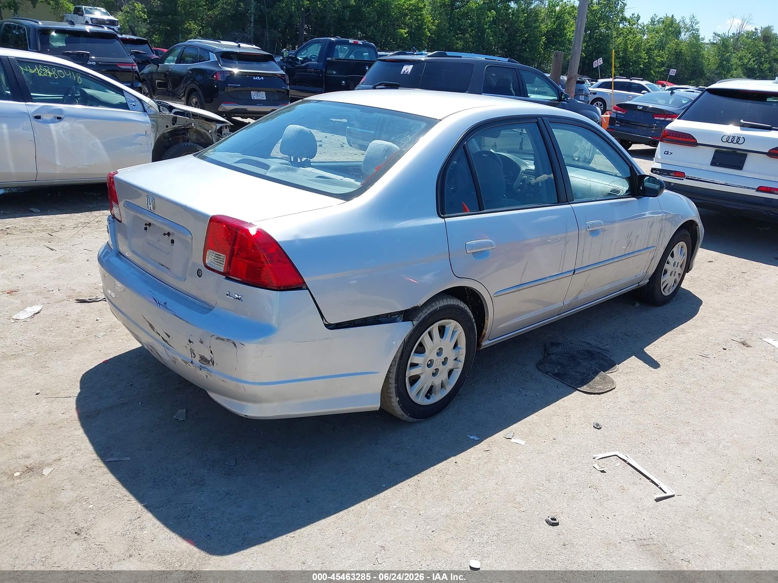 2005 Honda Civic Lx Silver vin: 2HGES16555H536181