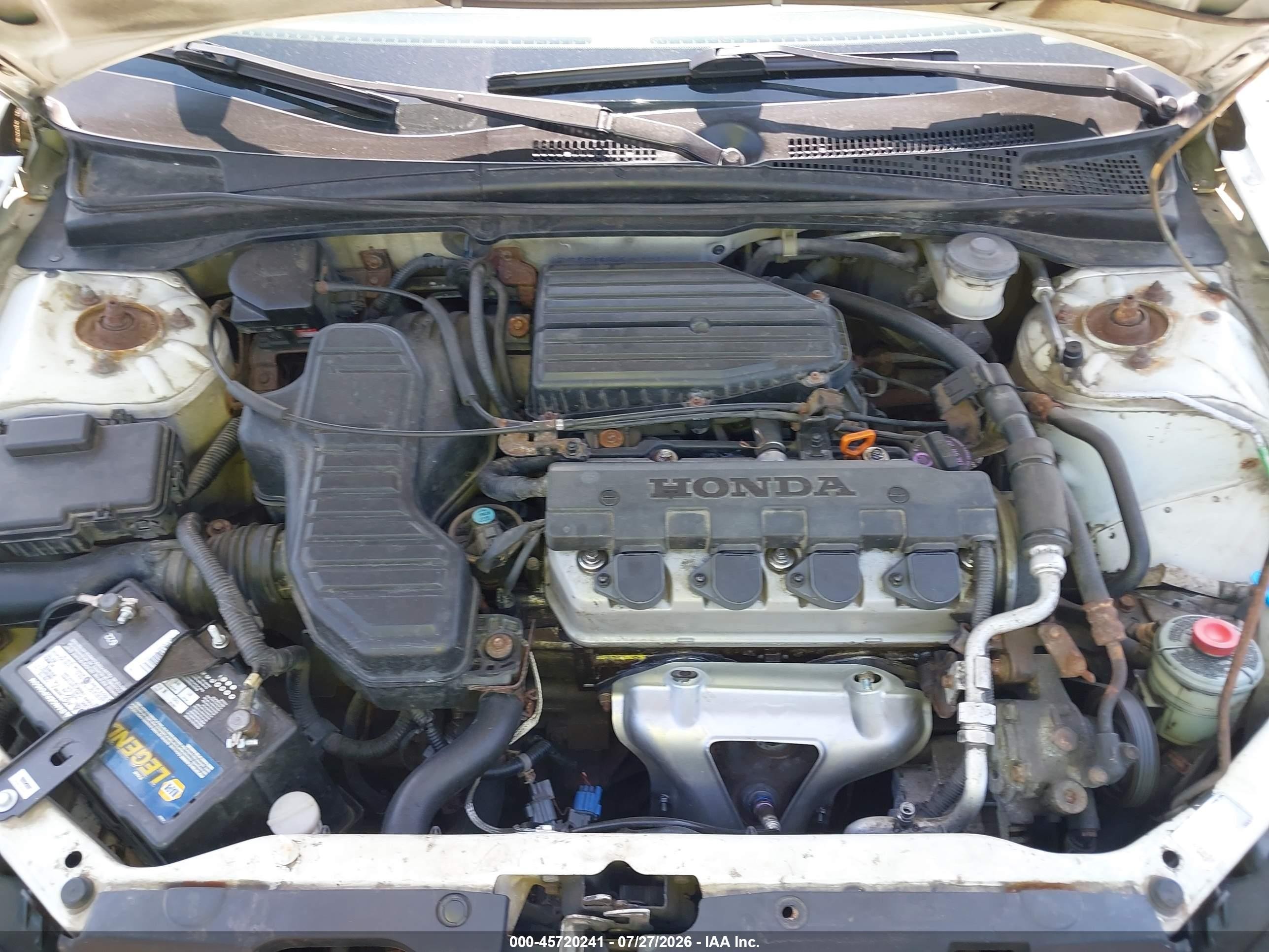 2005 Honda Civic Lx White vin: 2HGES16555H580472