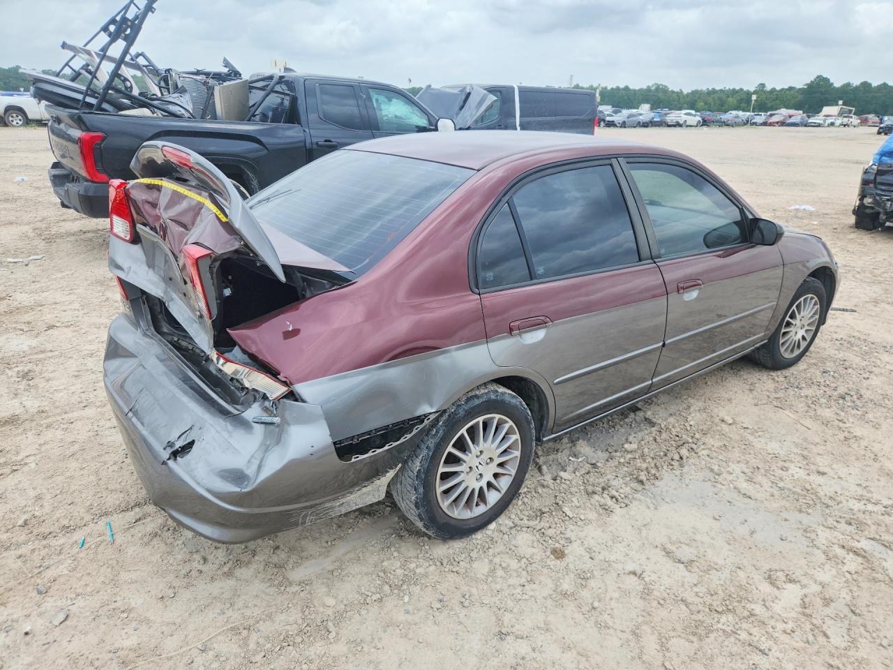2005 Honda Civic Lx Темно-бордовый vin: 2HGES16555H589785