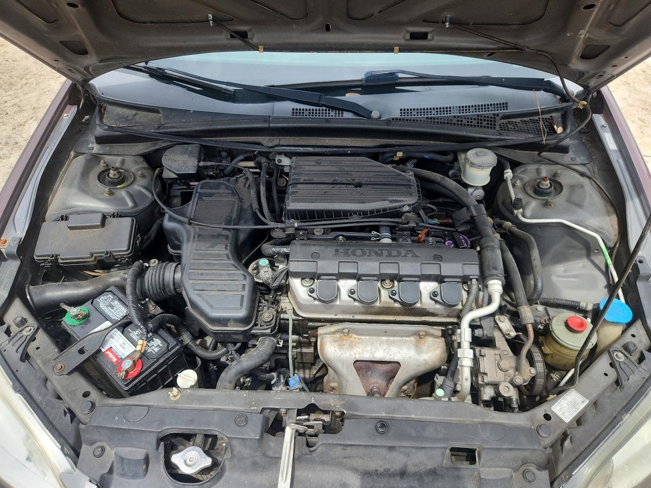 2005 Honda Civic Lx Темно-бордовый vin: 2HGES16555H589785