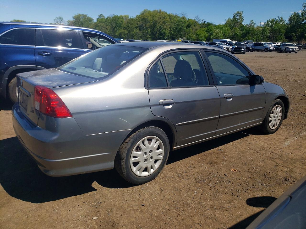 2005 Honda Civic Lx Gray vin: 2HGES16555H593982