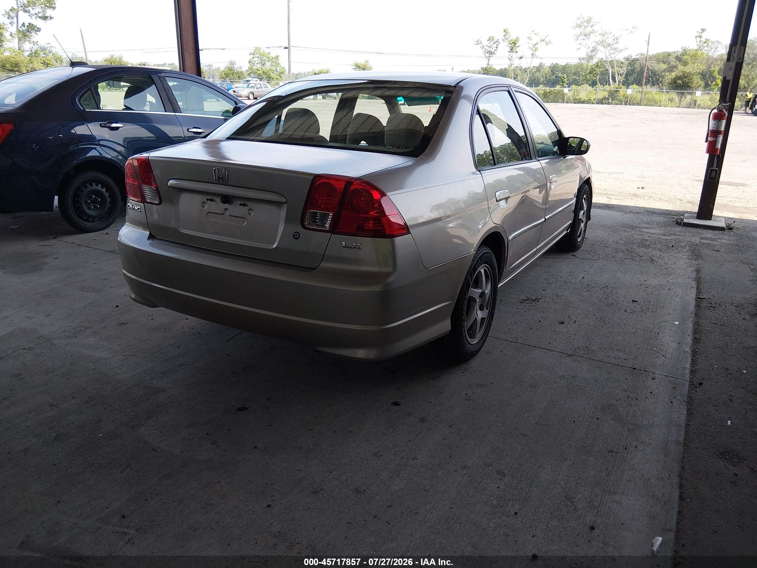2005 Honda Civic Lx Beige vin: 2HGES16555H599250
