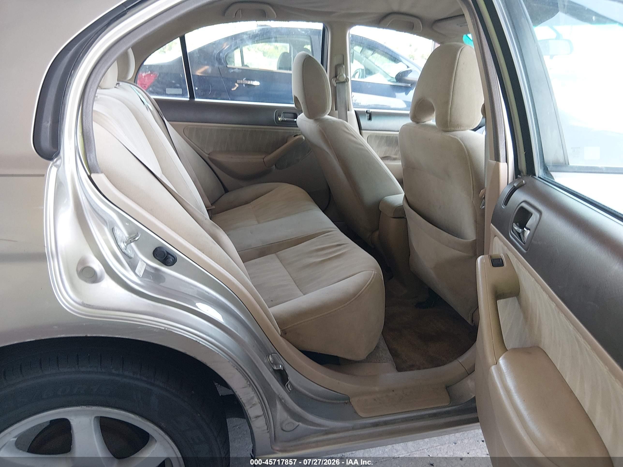 2005 Honda Civic Lx Beige vin: 2HGES16555H599250