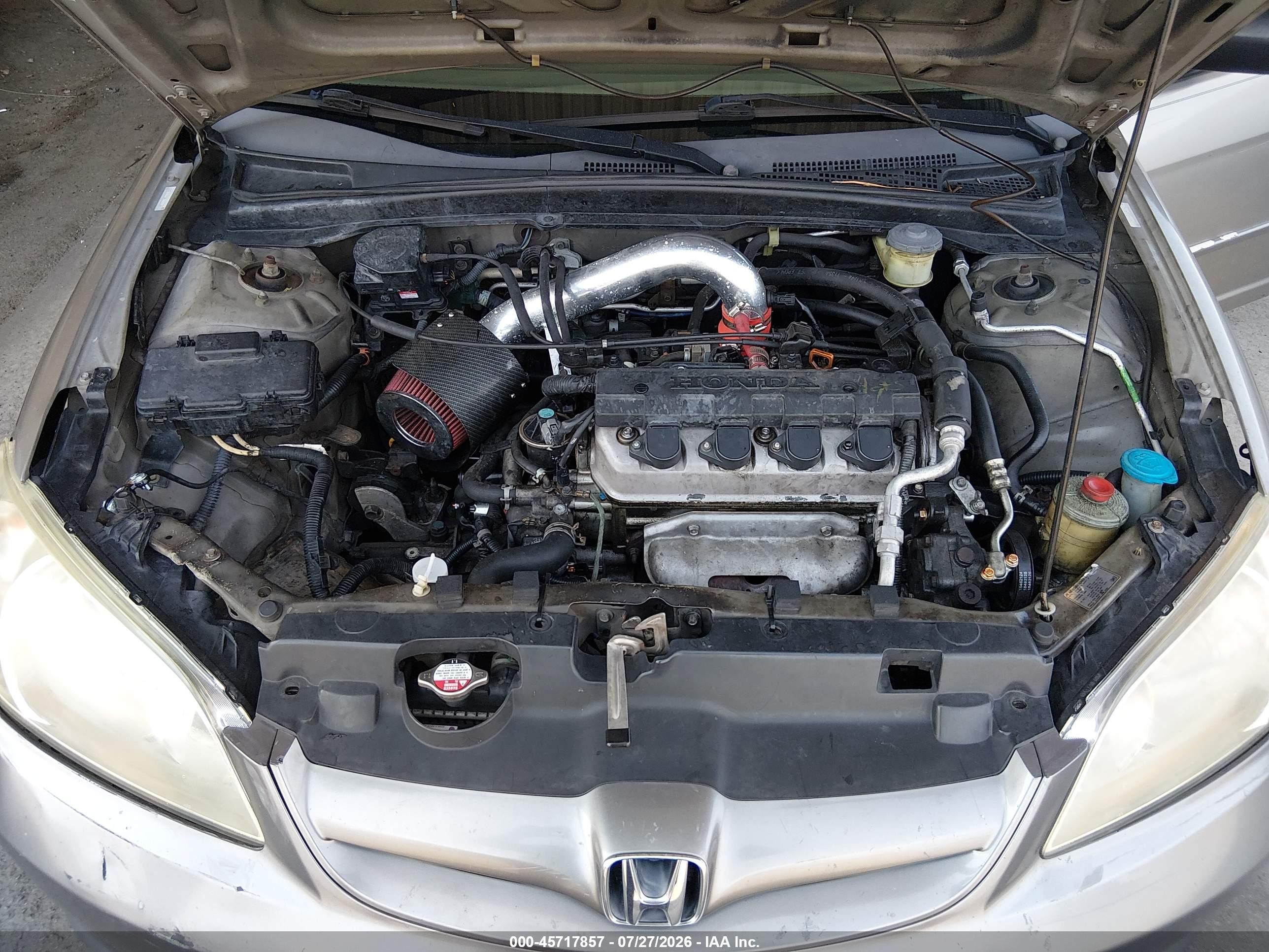 2005 Honda Civic Lx Beige vin: 2HGES16555H599250