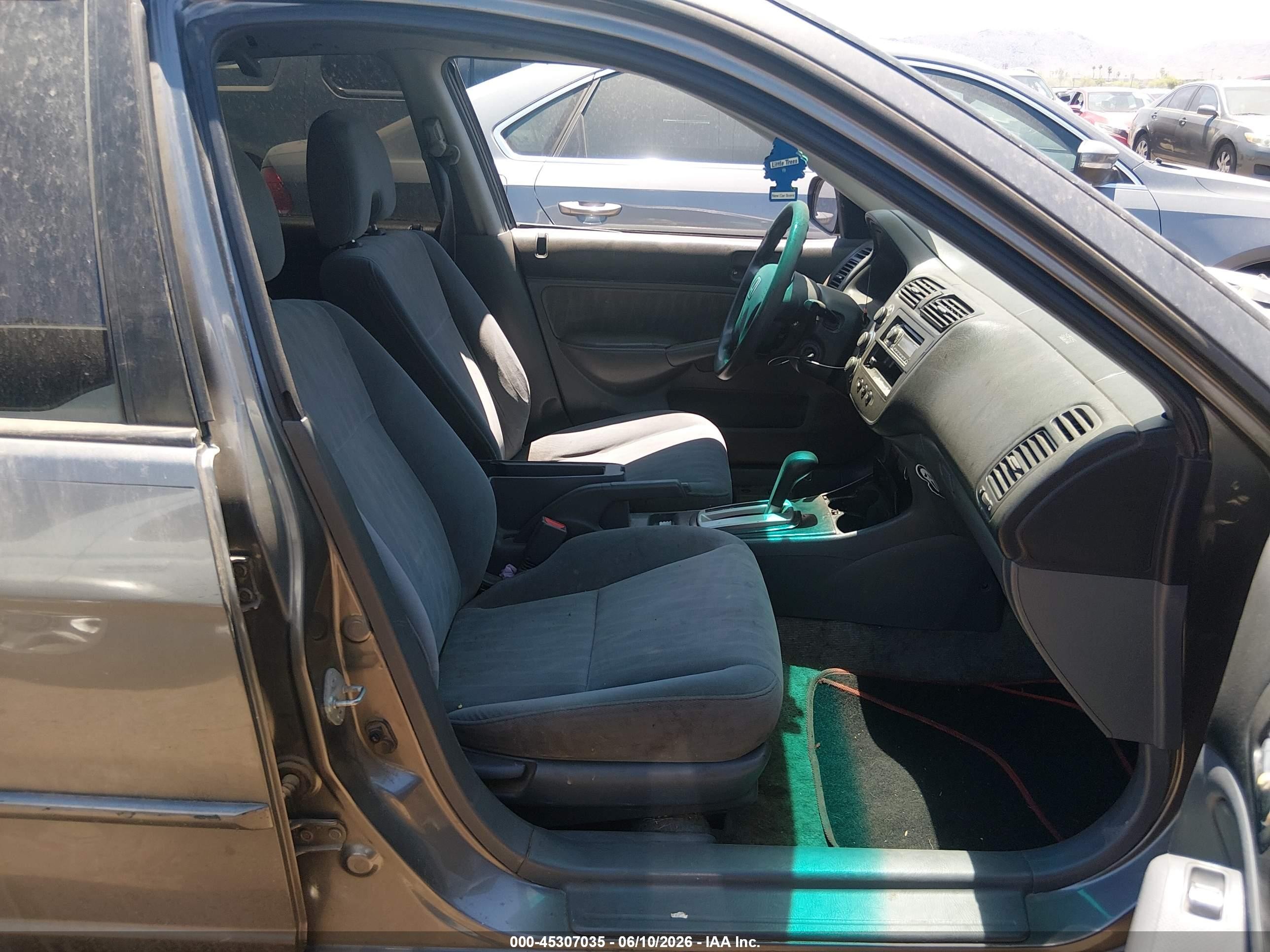 2005 Honda Civic Lx Gray vin: 2HGES16555H602843