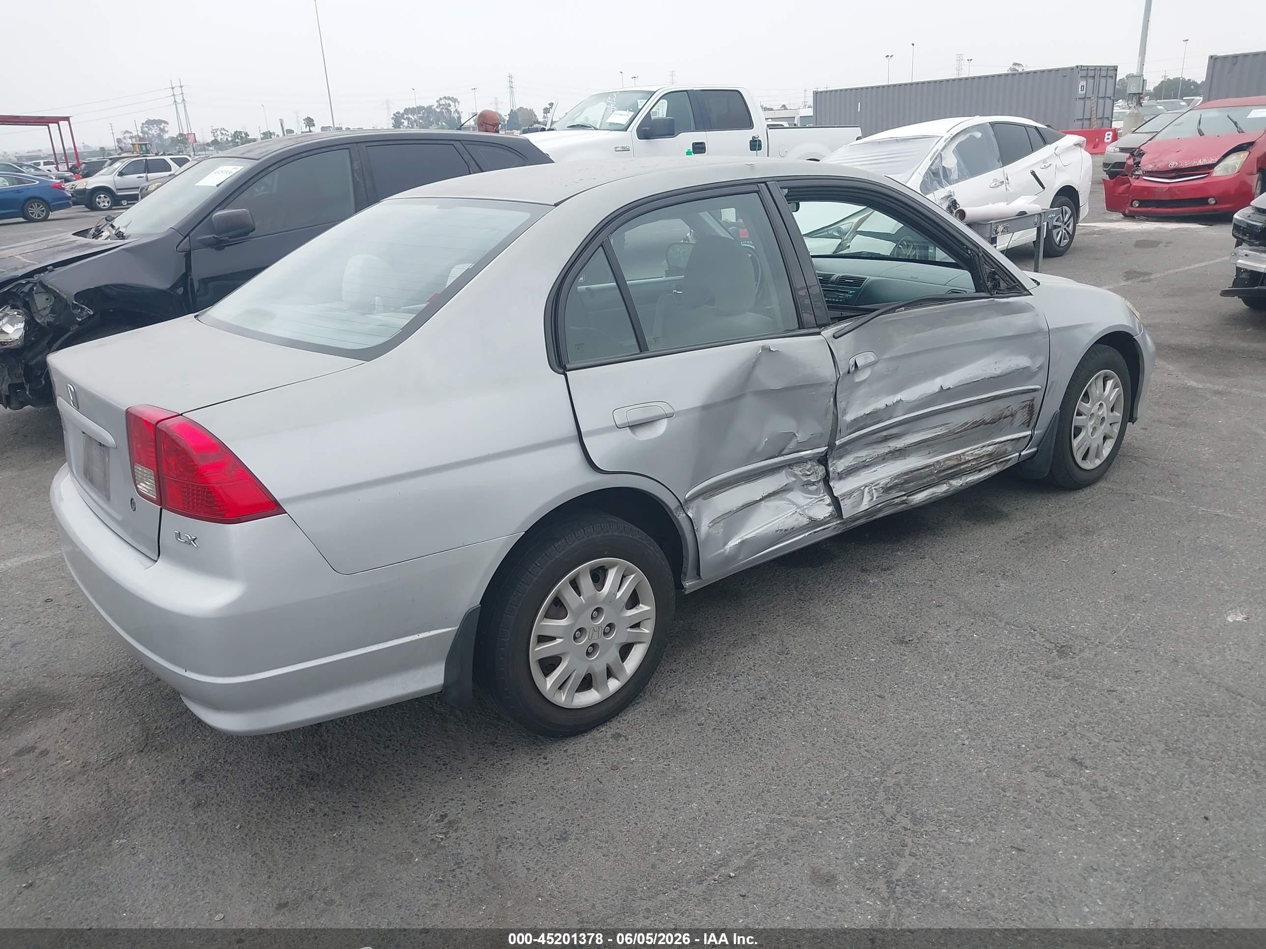 2005 Honda Civic Lx Silver vin: 2HGES16555H602938