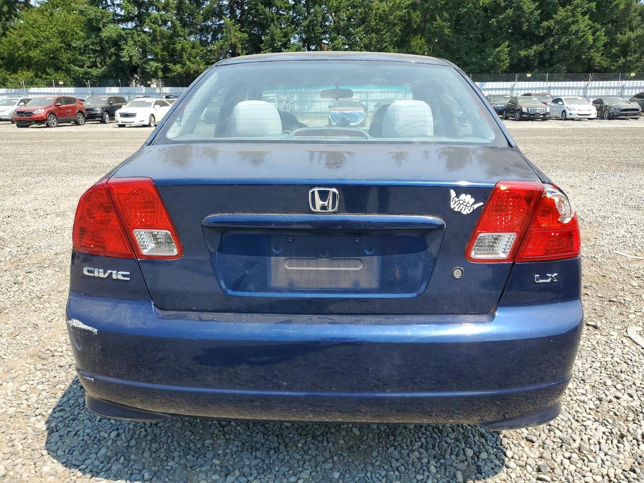 2005 Honda Civic Lx Синий vin: 2HGES16555H604835