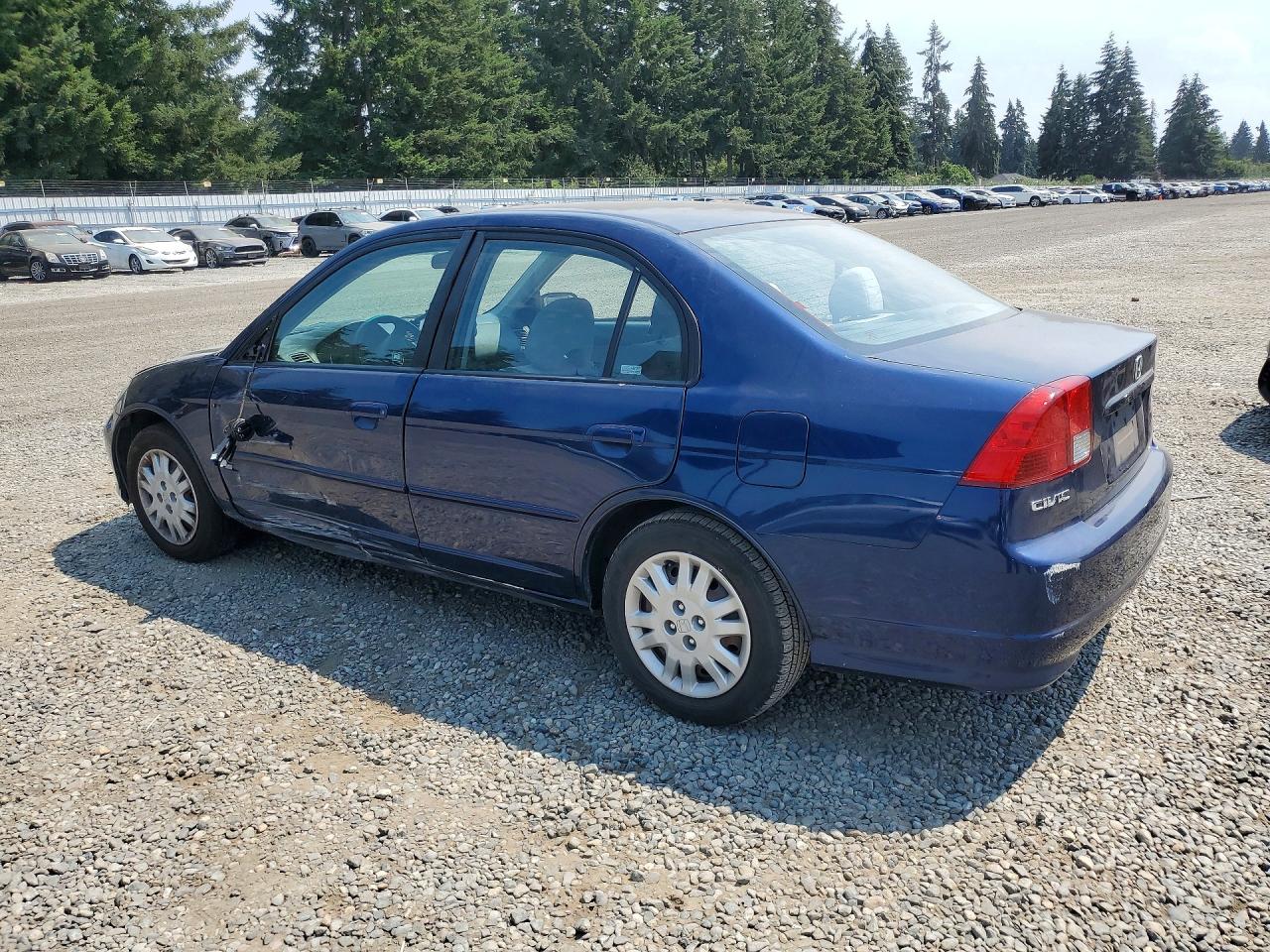 2005 Honda Civic Lx Синий vin: 2HGES16555H604835