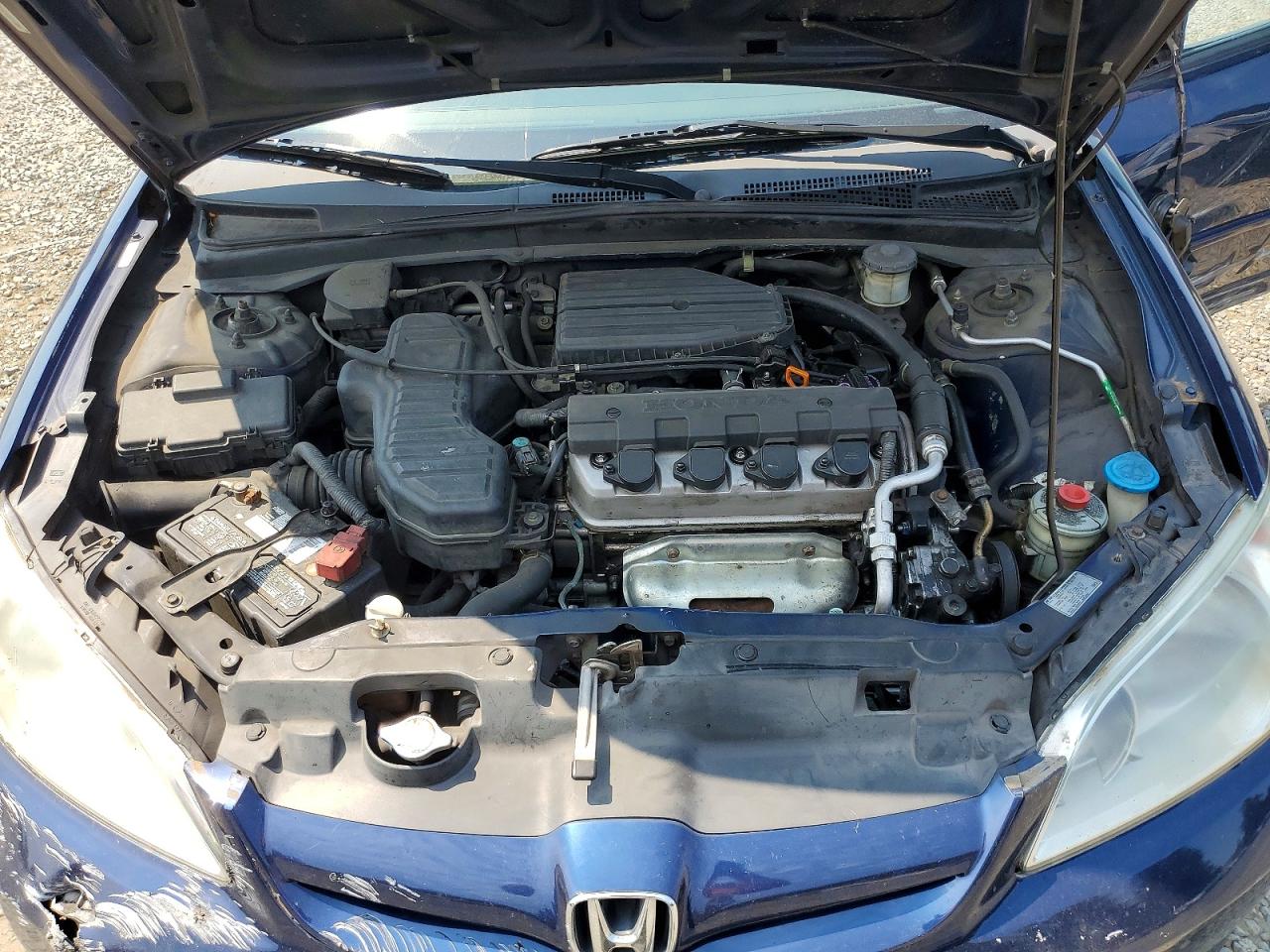 2005 Honda Civic Lx Синий vin: 2HGES16555H604835