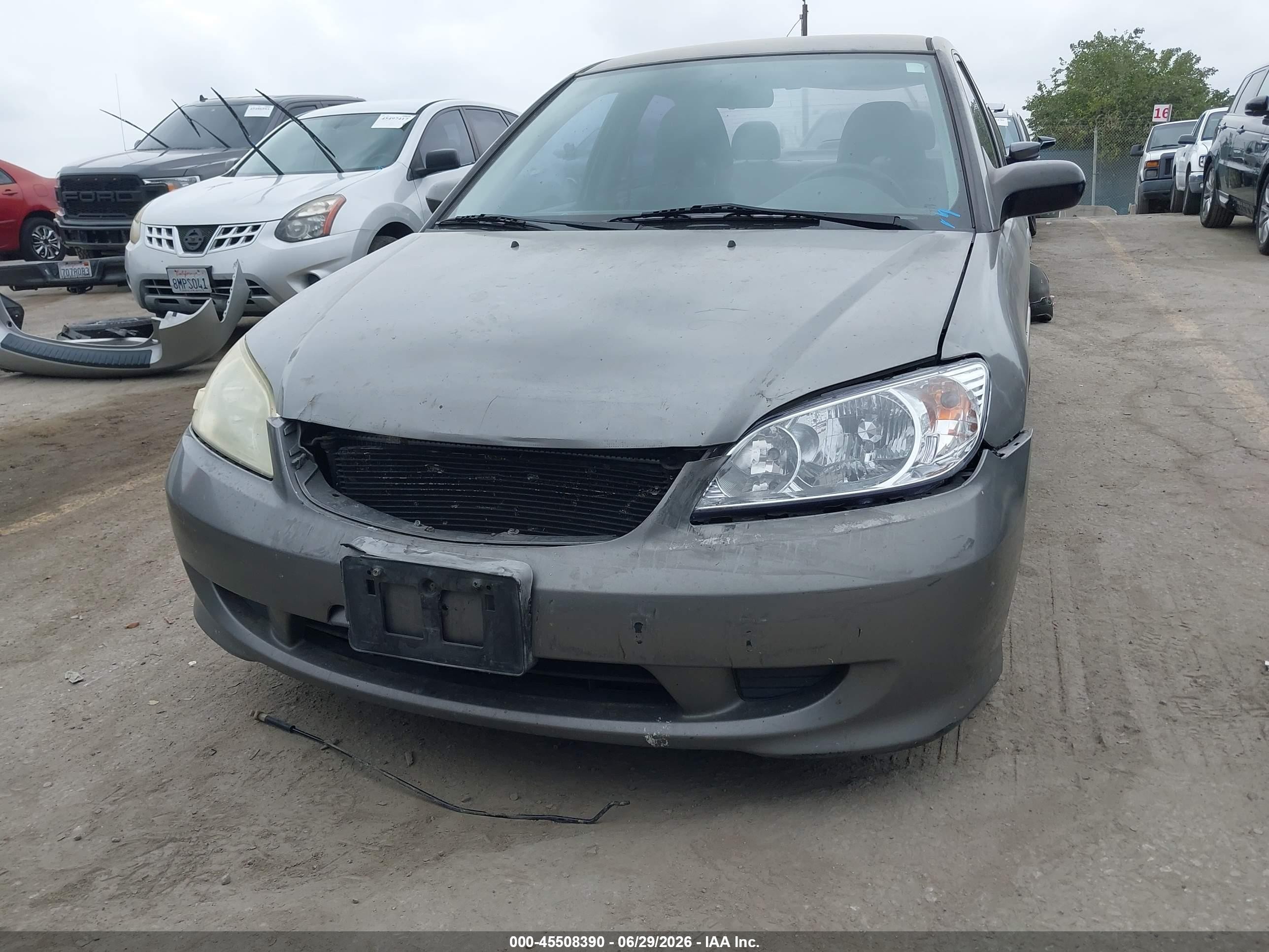 2005 Honda Civic Lx Gray vin: 2HGES16555H613163
