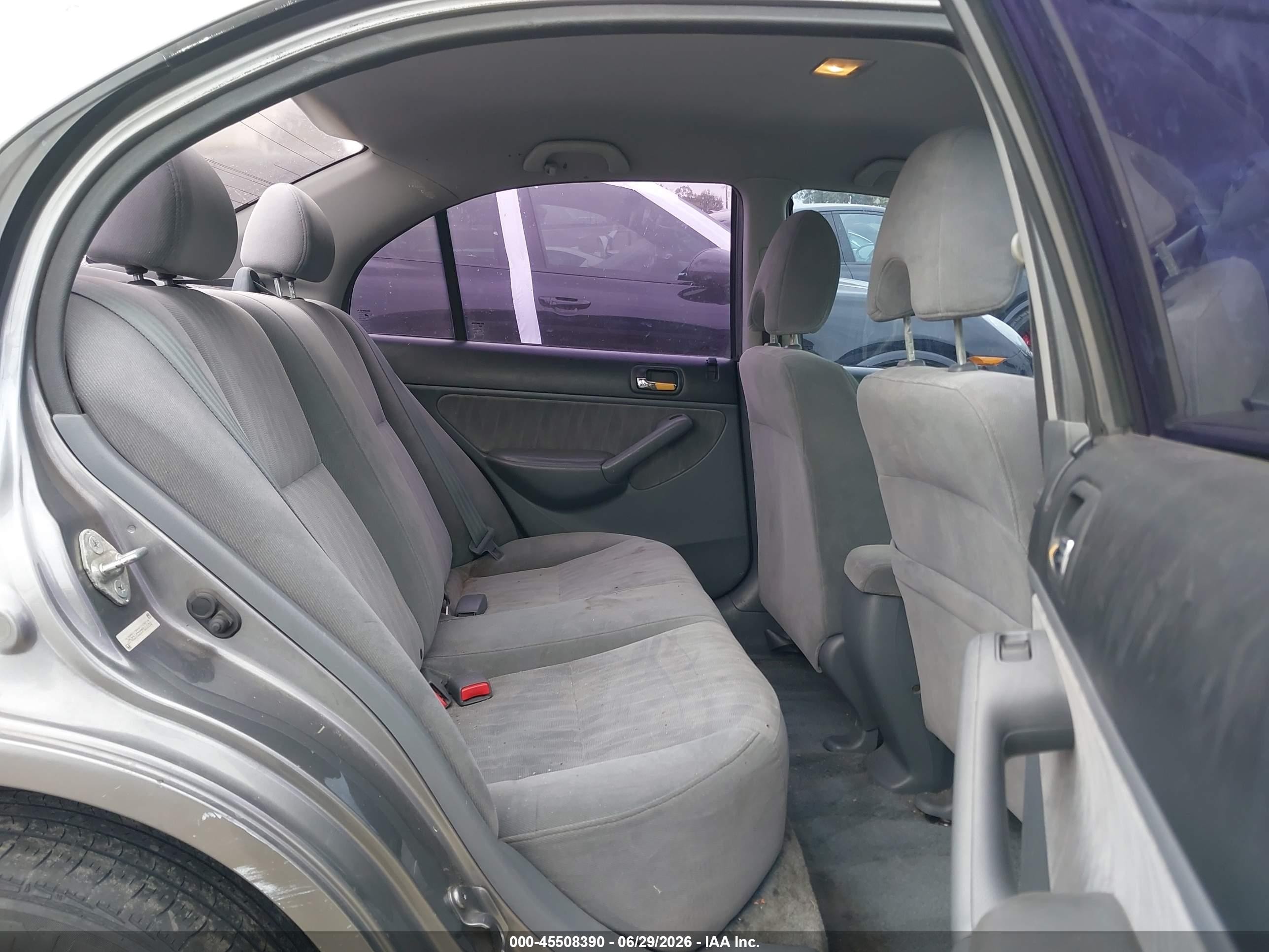 2005 Honda Civic Lx Gray vin: 2HGES16555H613163