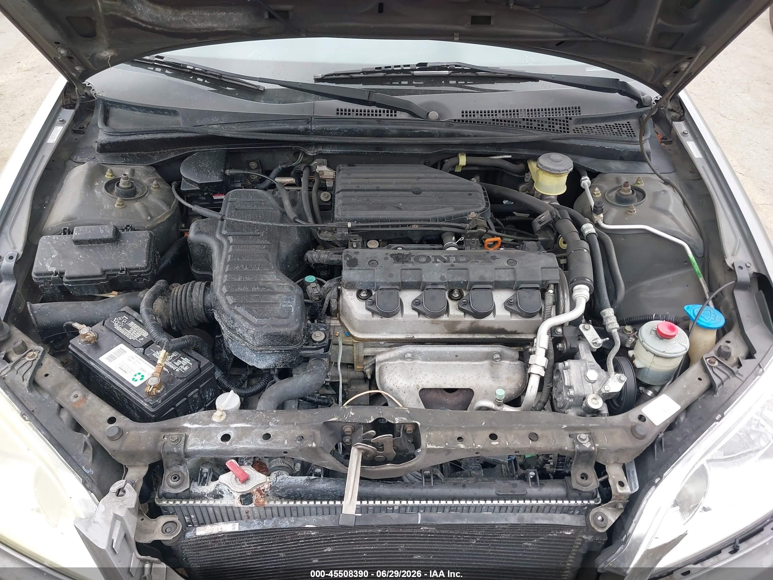 2005 Honda Civic Lx Gray vin: 2HGES16555H613163