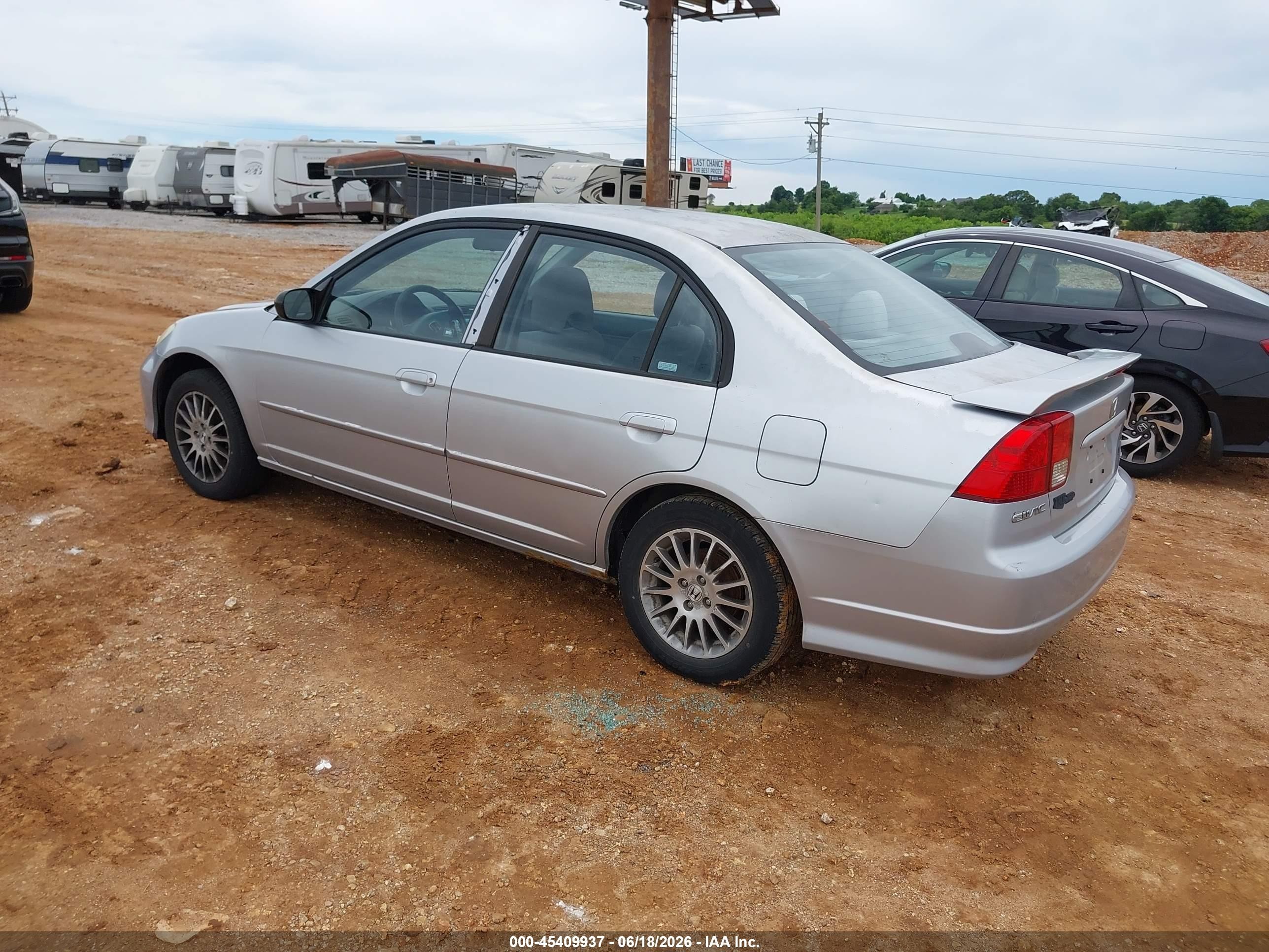 2005 Honda Civic Lx Silver vin: 2HGES16555H623398