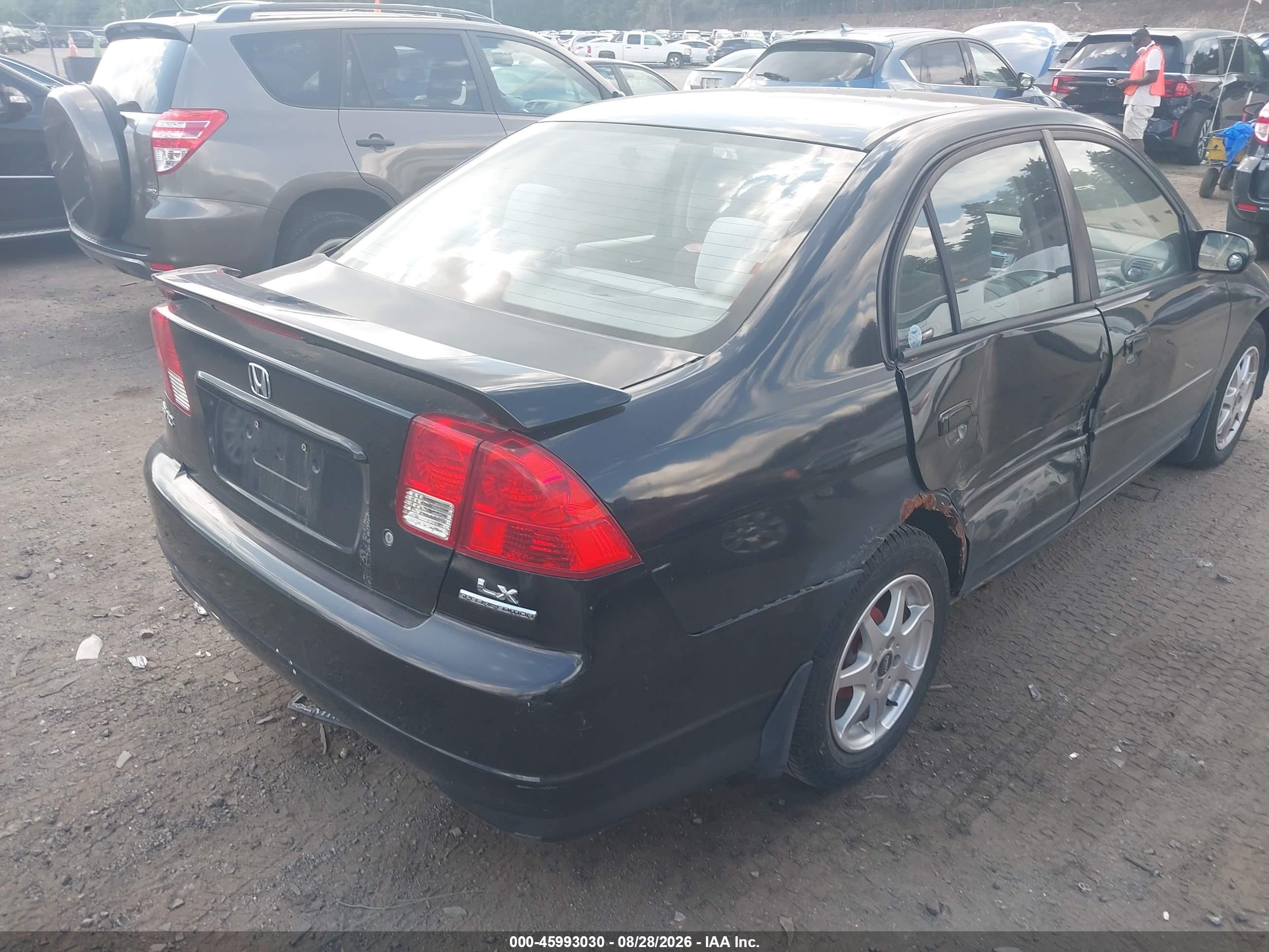 2005 Honda Civic Lx Черный vin: 2HGES16555H633543