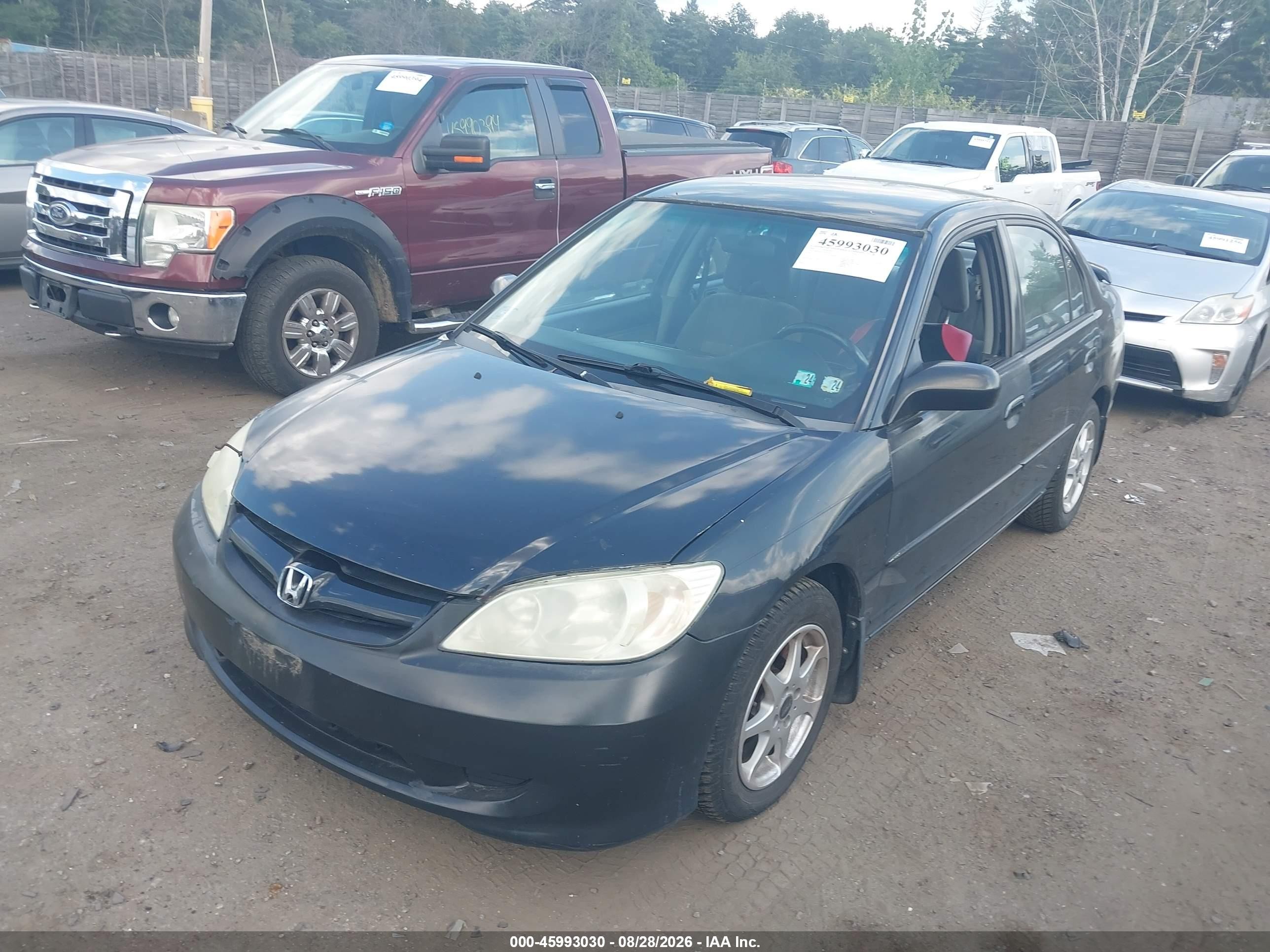 2005 Honda Civic Lx Черный vin: 2HGES16555H633543