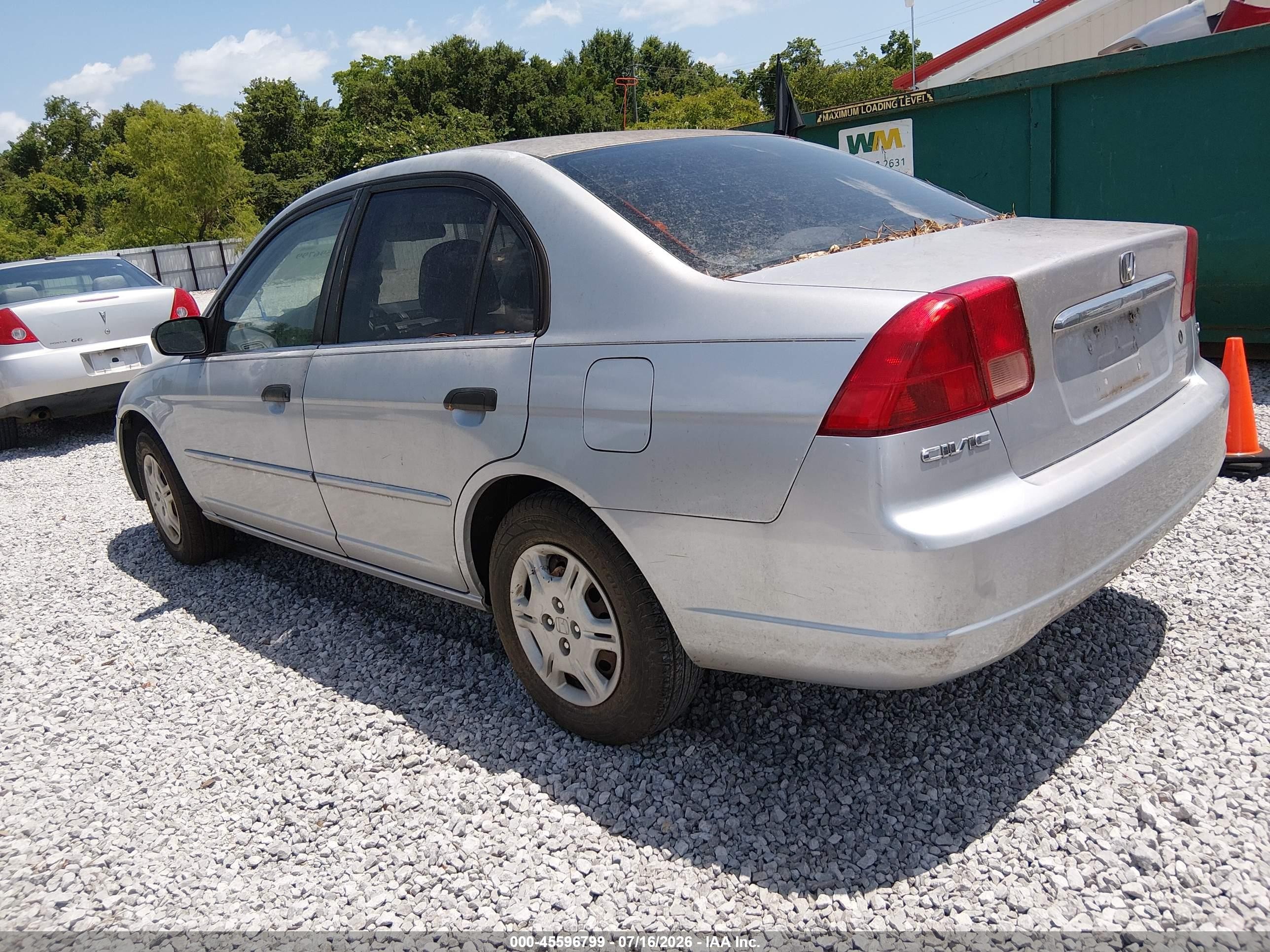 2001 Honda Civic Lx Серебряный vin: 2HGES16561H584508