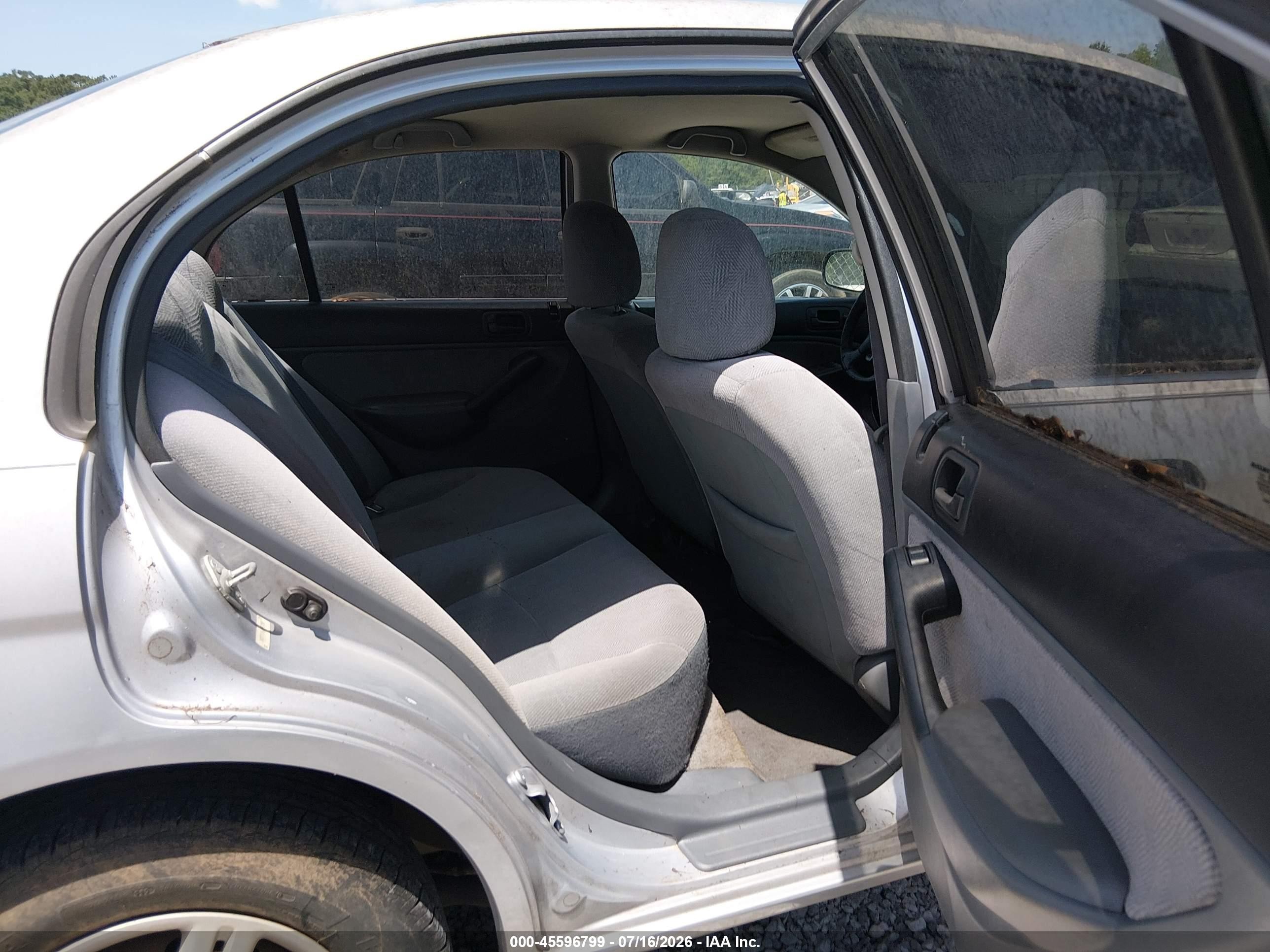 2001 Honda Civic Lx Серебряный vin: 2HGES16561H584508