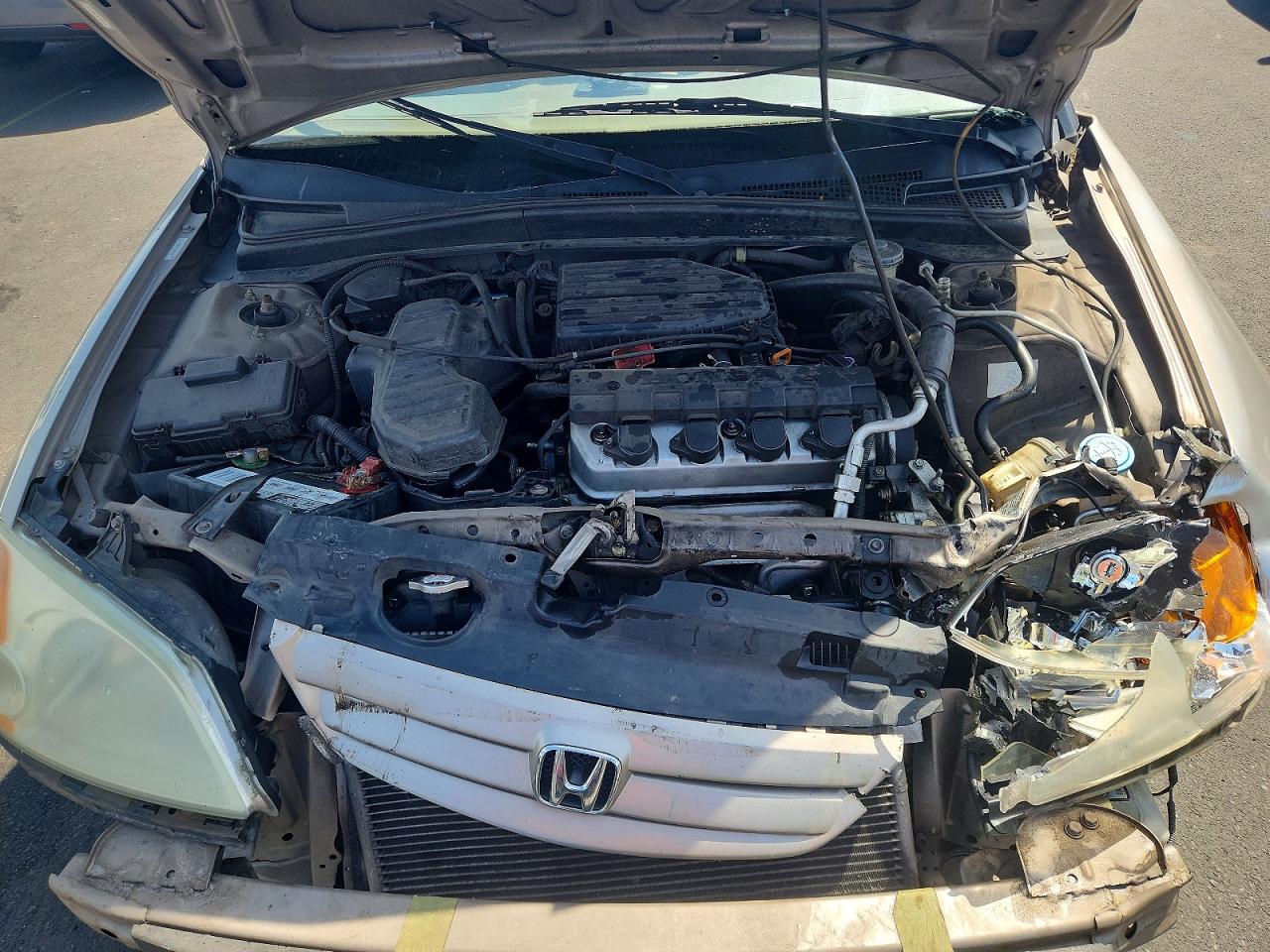 2001 Honda Civic Lx Beige vin: 2HGES16561H600688