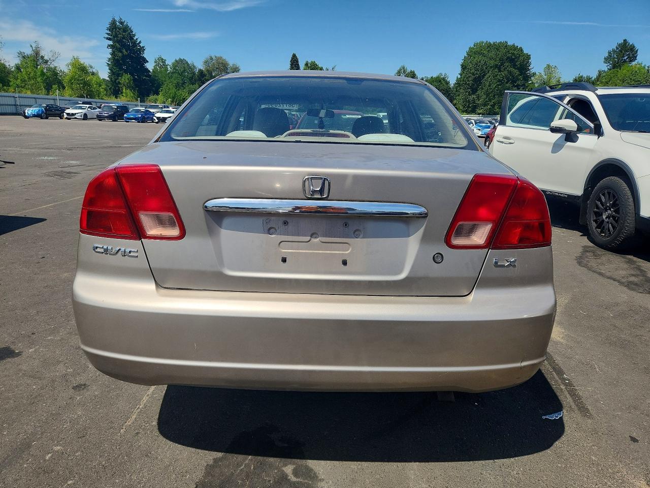 2001 Honda Civic Lx Beige vin: 2HGES16561H600688